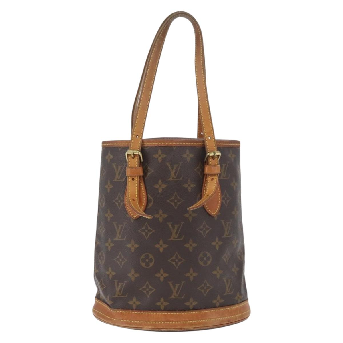 LOUIS VUITTON Monogram Bucket PM Shoulder Bag M42238 LV Auth fm5288