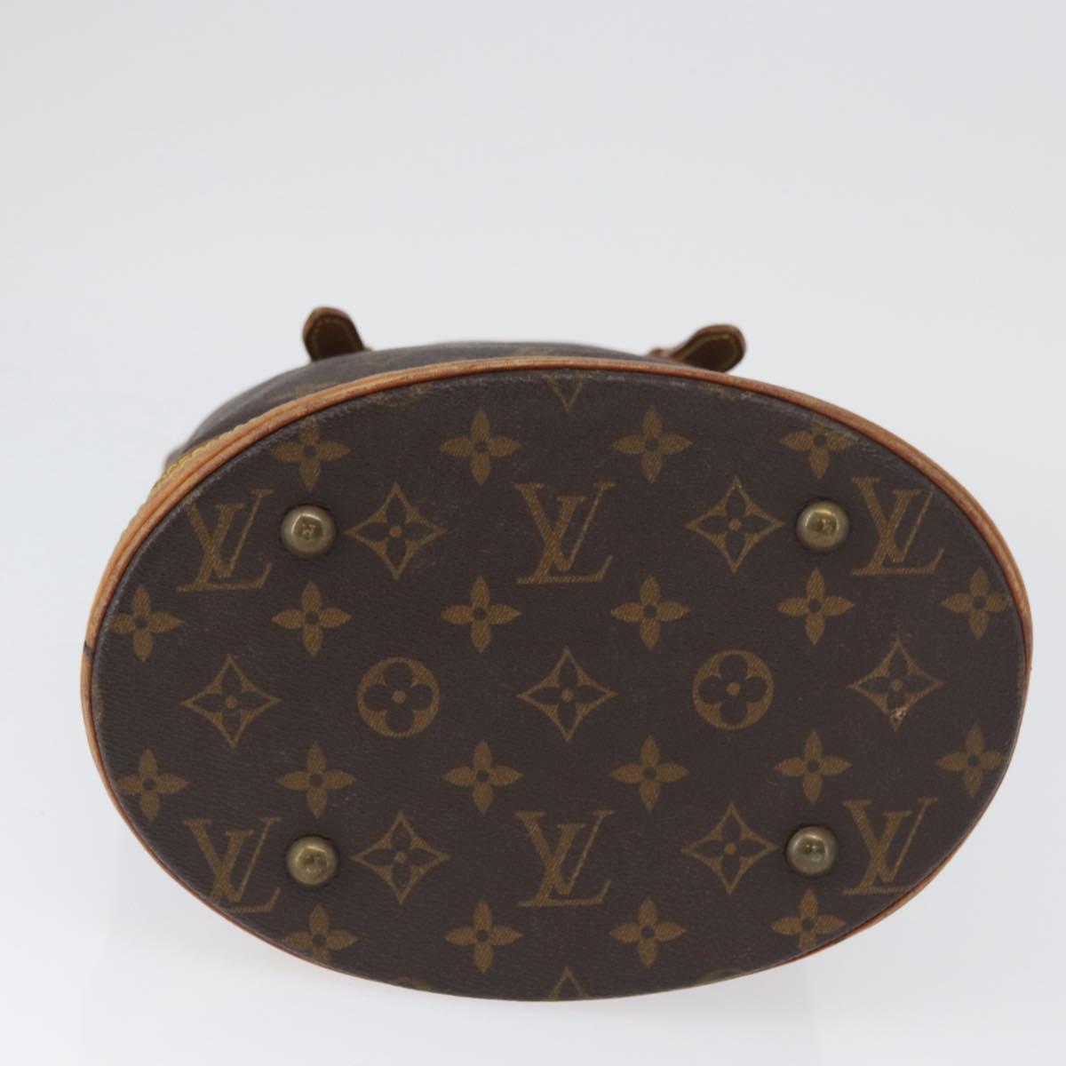 LOUIS VUITTON Monogram Bucket PM Shoulder Bag M42238 LV Auth fm5288