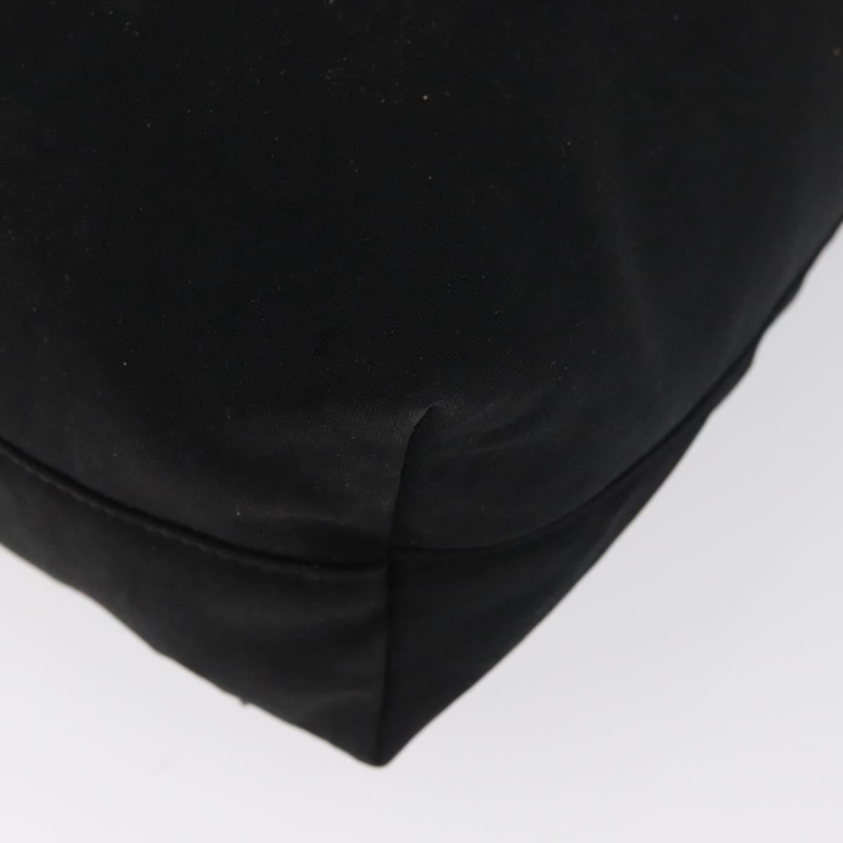 FENDI Tote Bag Nylon Black Silver Auth fm5308