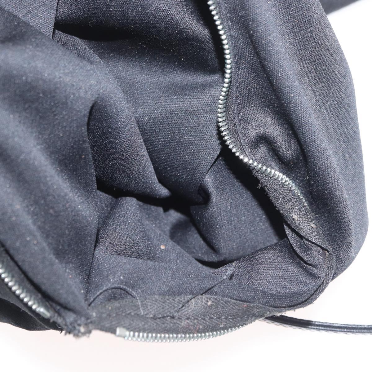 FENDI Tote Bag Nylon Black Silver Auth fm5308