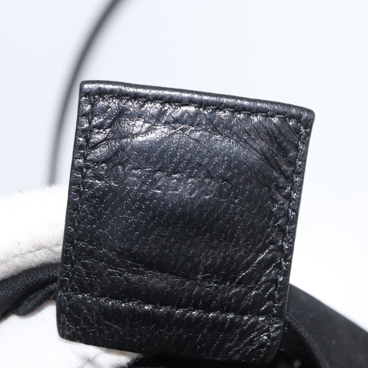FENDI Tote Bag Nylon Black Silver Auth fm5308