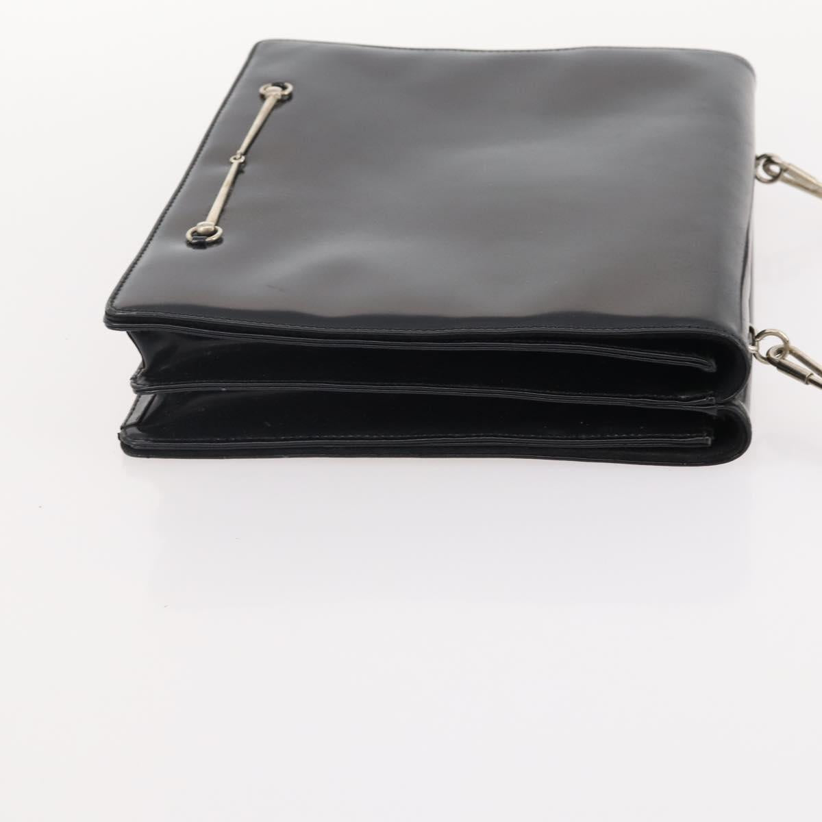 GUCCI GG Canvas Shoulder Bag Nylon Leather 3 Set Black Auth fm5310