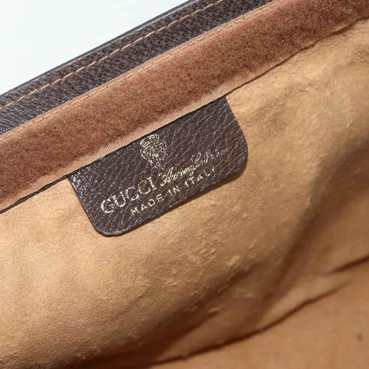 GUCCI GG Supreme Web Sherry Line Clutch Bag PVC Beige 37 014 2125 Auth fm5326