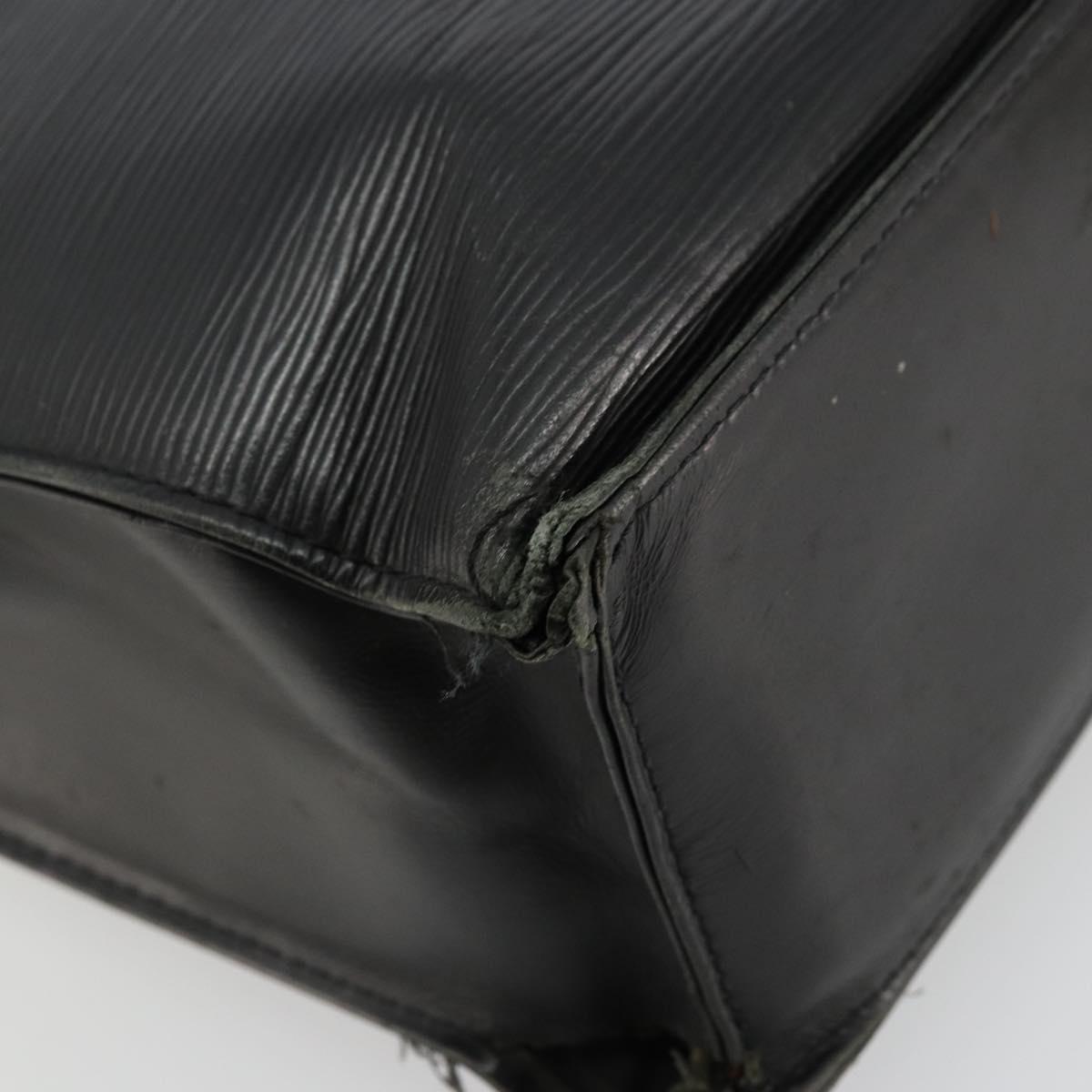 LOUIS VUITTON Epi Sac Plat PM Hand Bag Black M58658 LV Auth fm5328