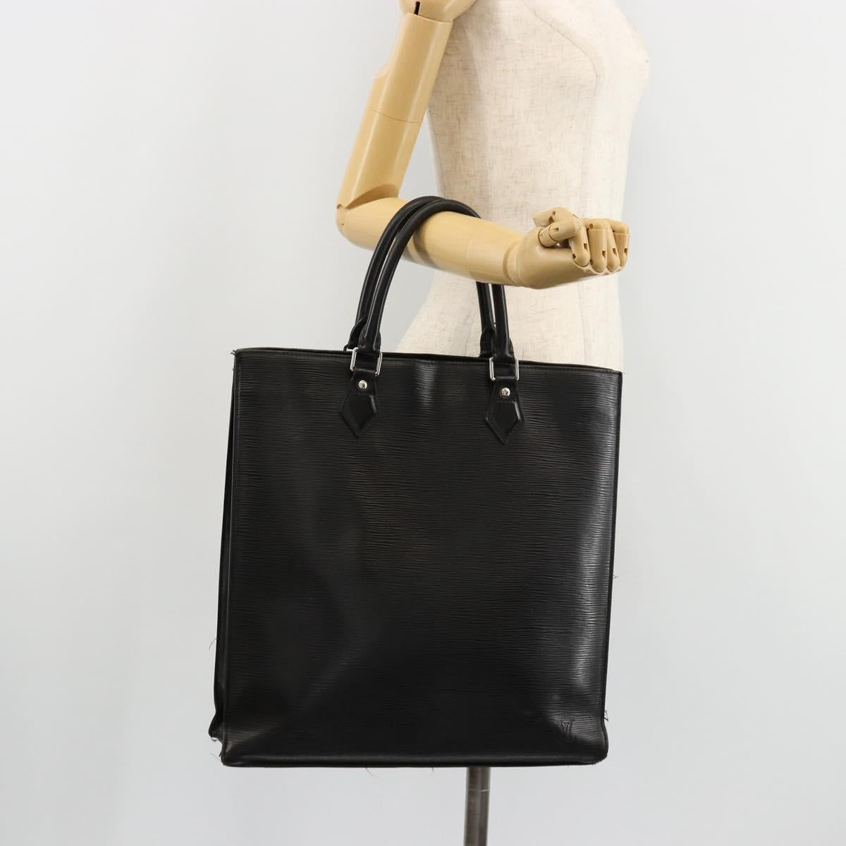 LOUIS VUITTON Epi Sac Plat PM Hand Bag Black M58658 LV Auth fm5328
