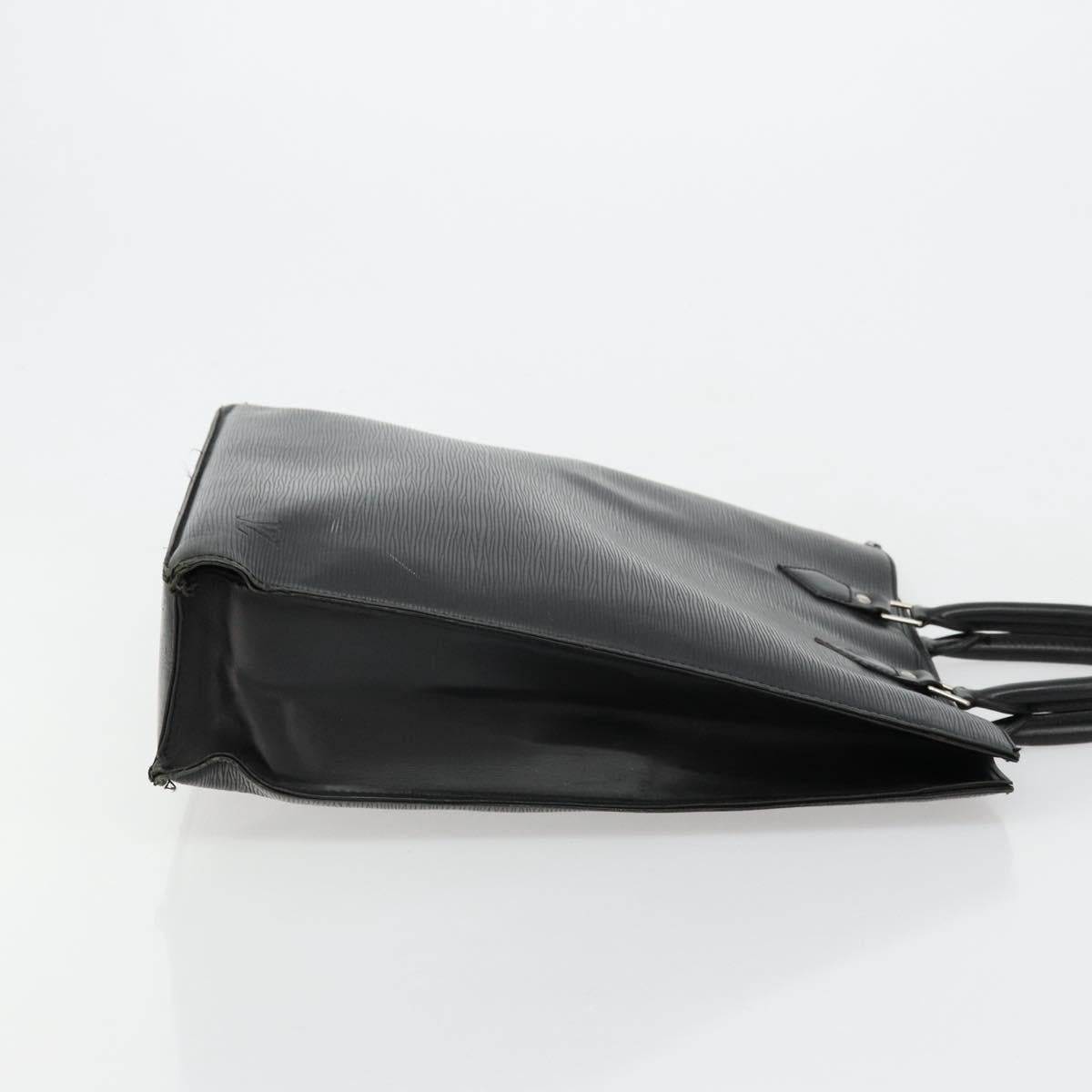 LOUIS VUITTON Epi Sac Plat PM Hand Bag Black M58658 LV Auth fm5328