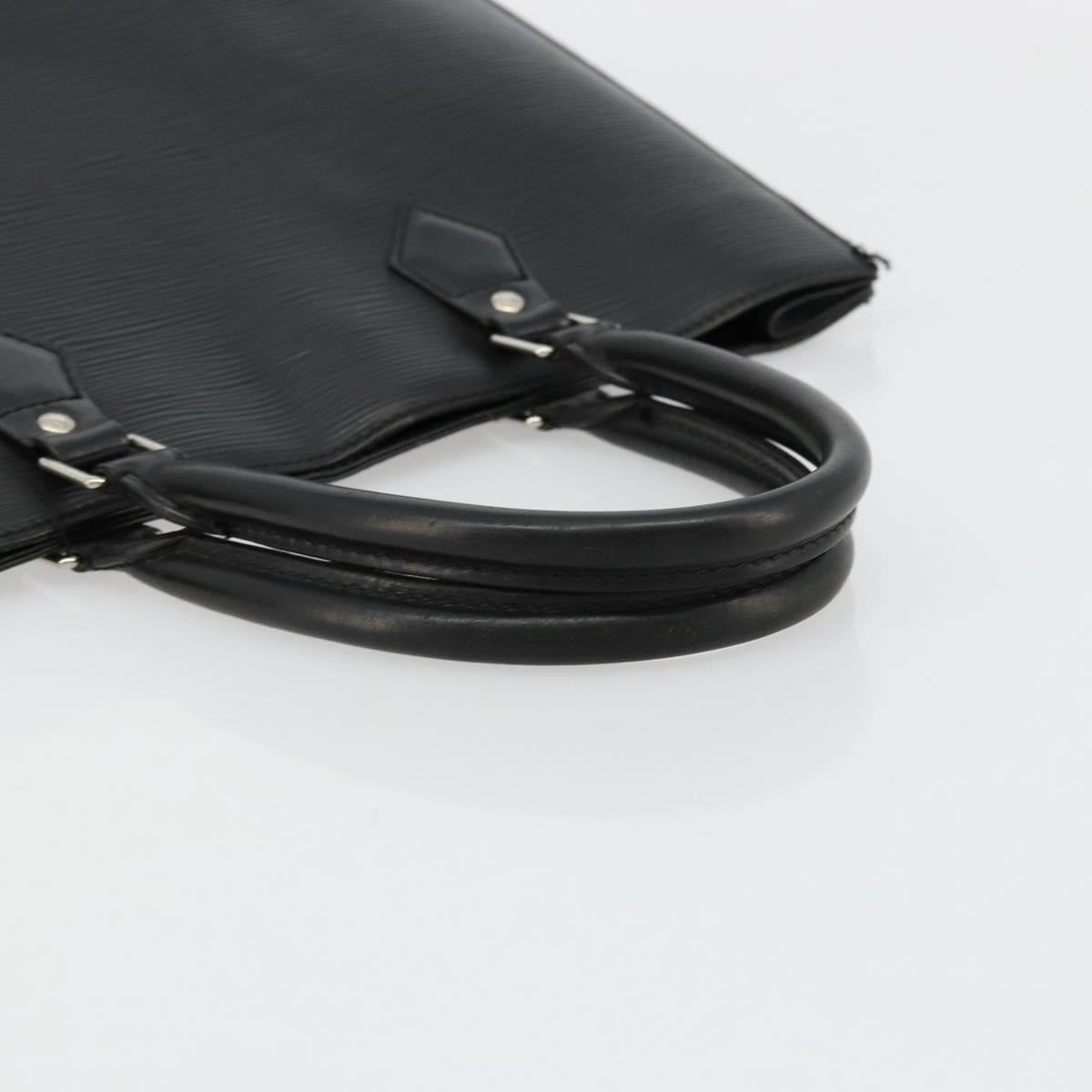 LOUIS VUITTON Epi Sac Plat PM Hand Bag Black M58658 LV Auth fm5328