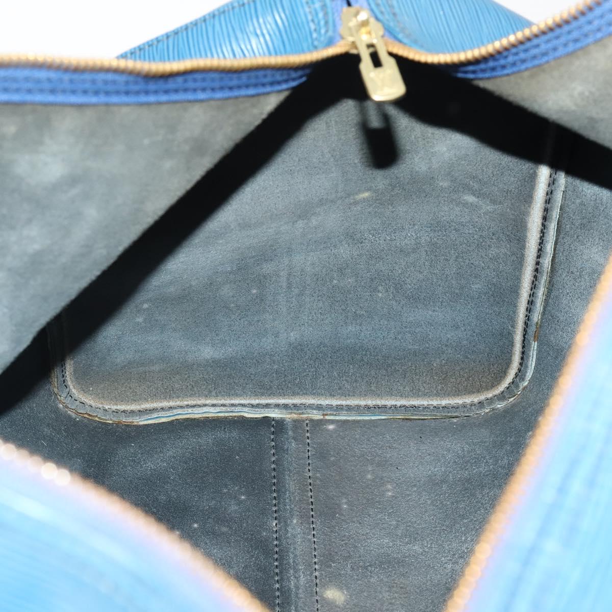 LOUIS VUITTON Epi Keepall 50 Boston Bag Blue M42965 LV Auth fm5329