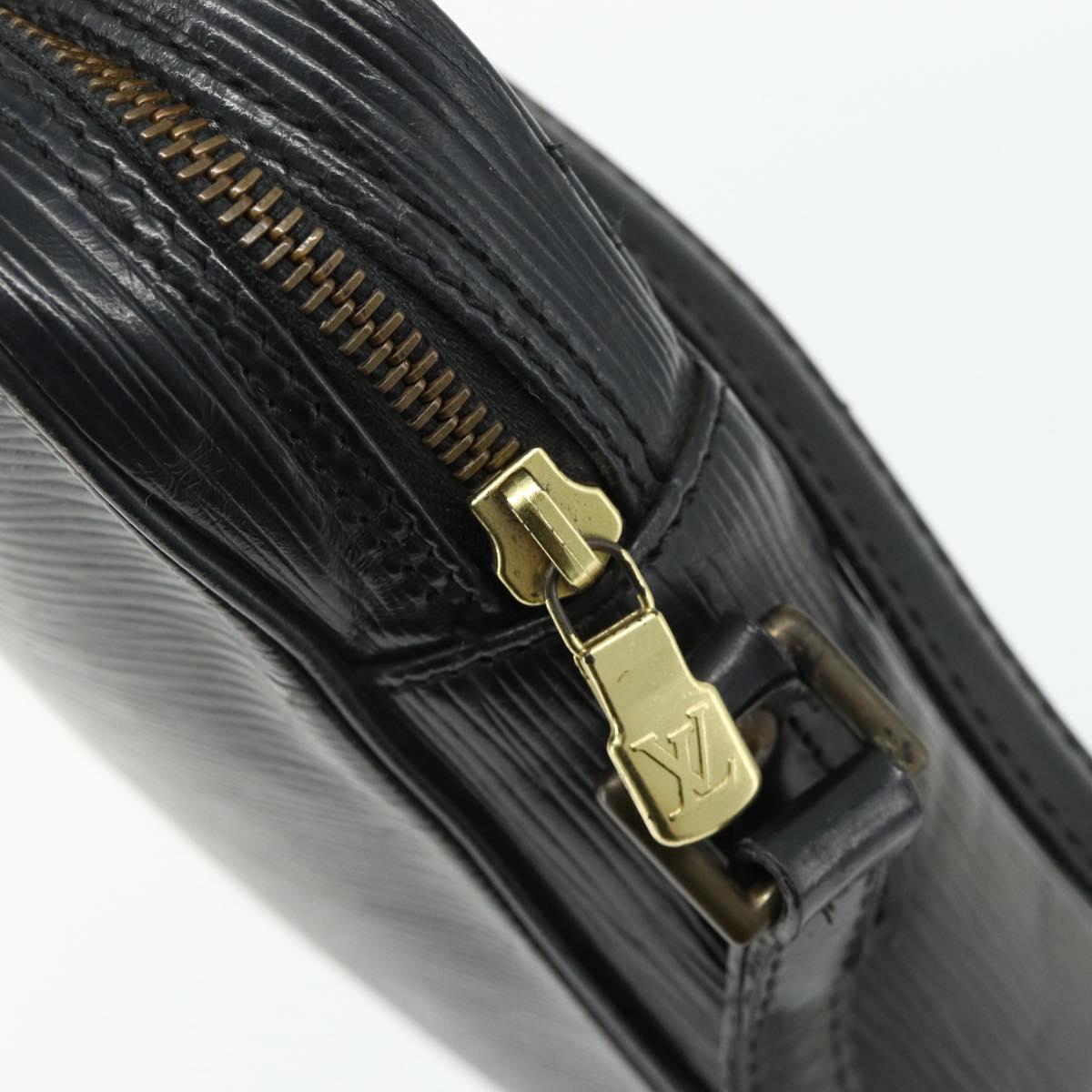 LOUIS VUITTON Epi Danube Shoulder Bag Black M45632 LV Auth fm5334