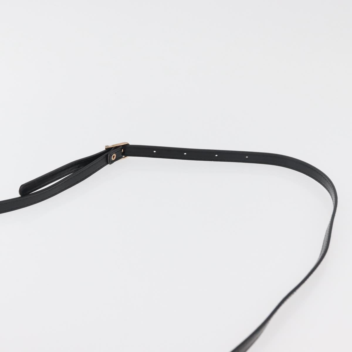 LOEWE Hand Bag Leather 2way Black Gold Auth fm5339