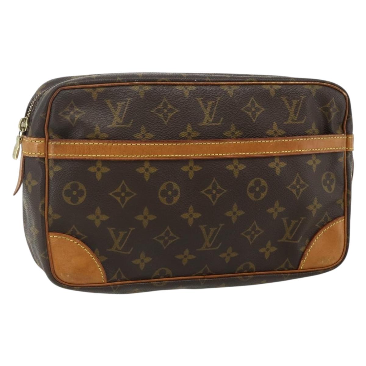 LOUIS VUITTON Monogram Compiegne 28 Clutch Bag M51845 LV Auth fm5342