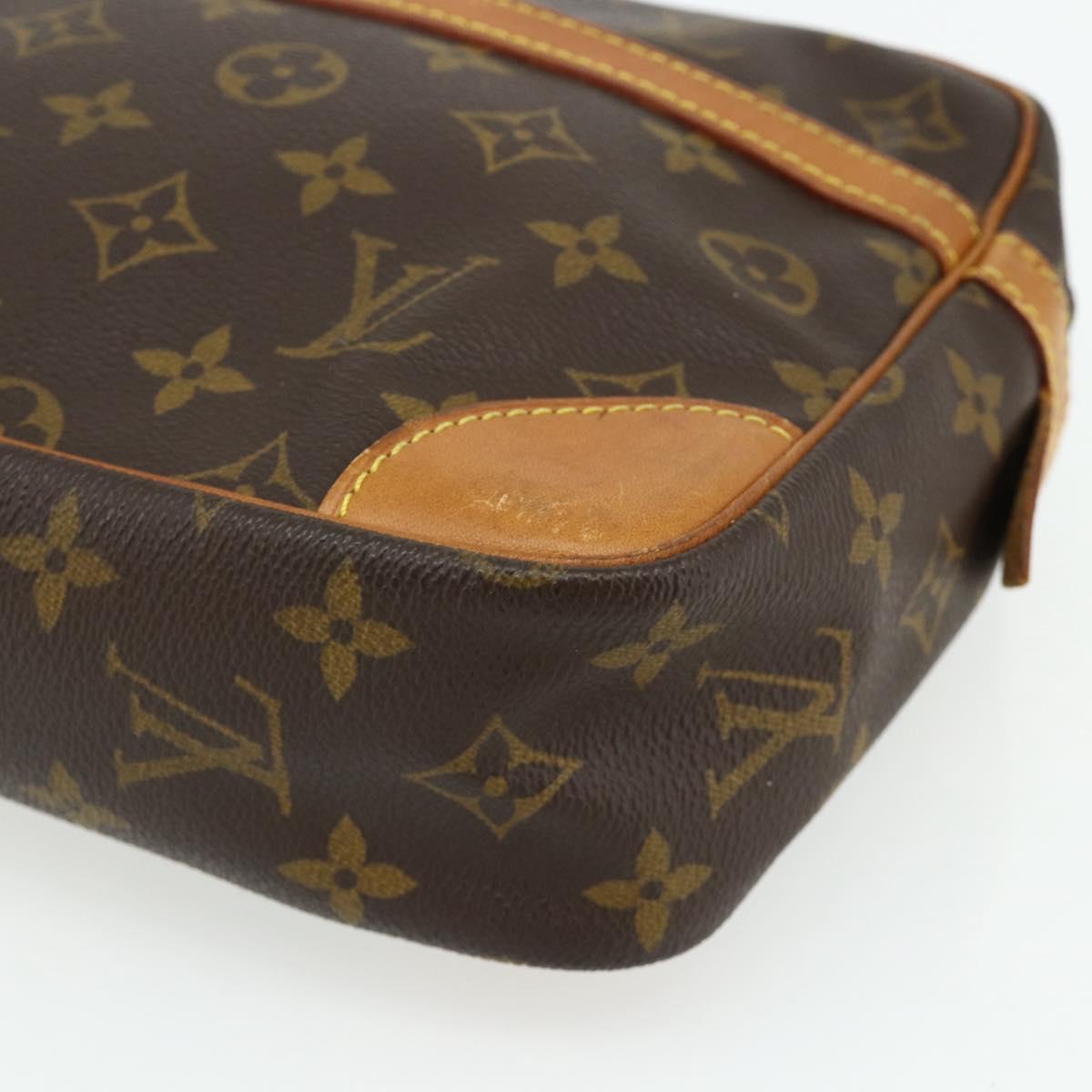 LOUIS VUITTON Monogram Compiegne 28 Clutch Bag M51845 LV Auth fm5342