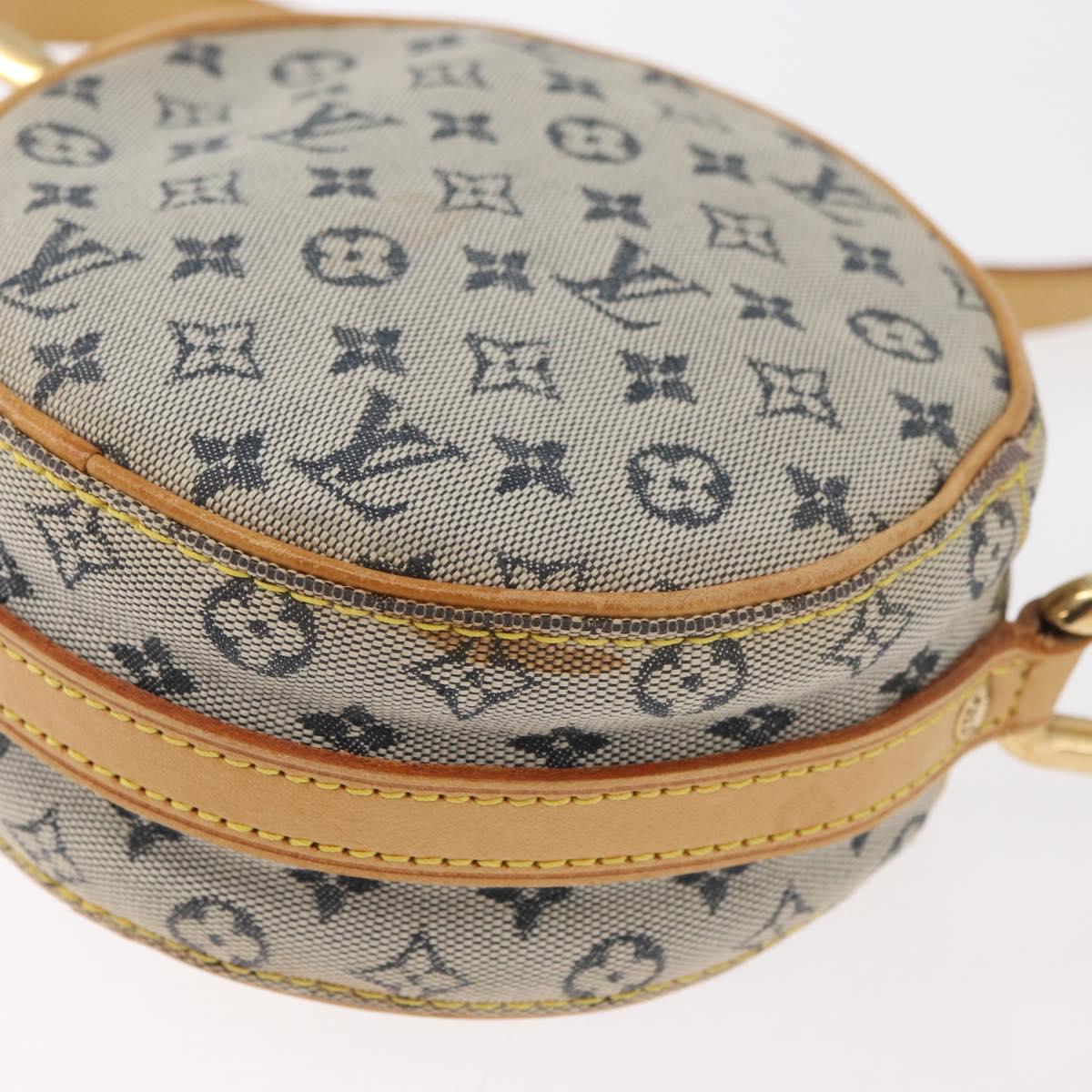 LOUIS VUITTON Monogram Mini Jeanne PM Shoulder Bag Blue M92001 LV Auth fm5343