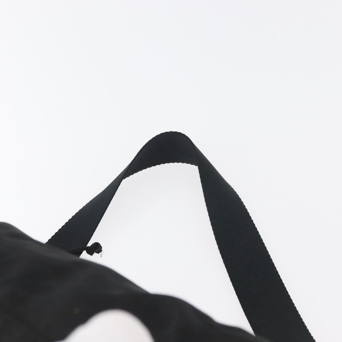 PRADA Purse Shoulder Bag Nylon Black Silver Auth fm5344