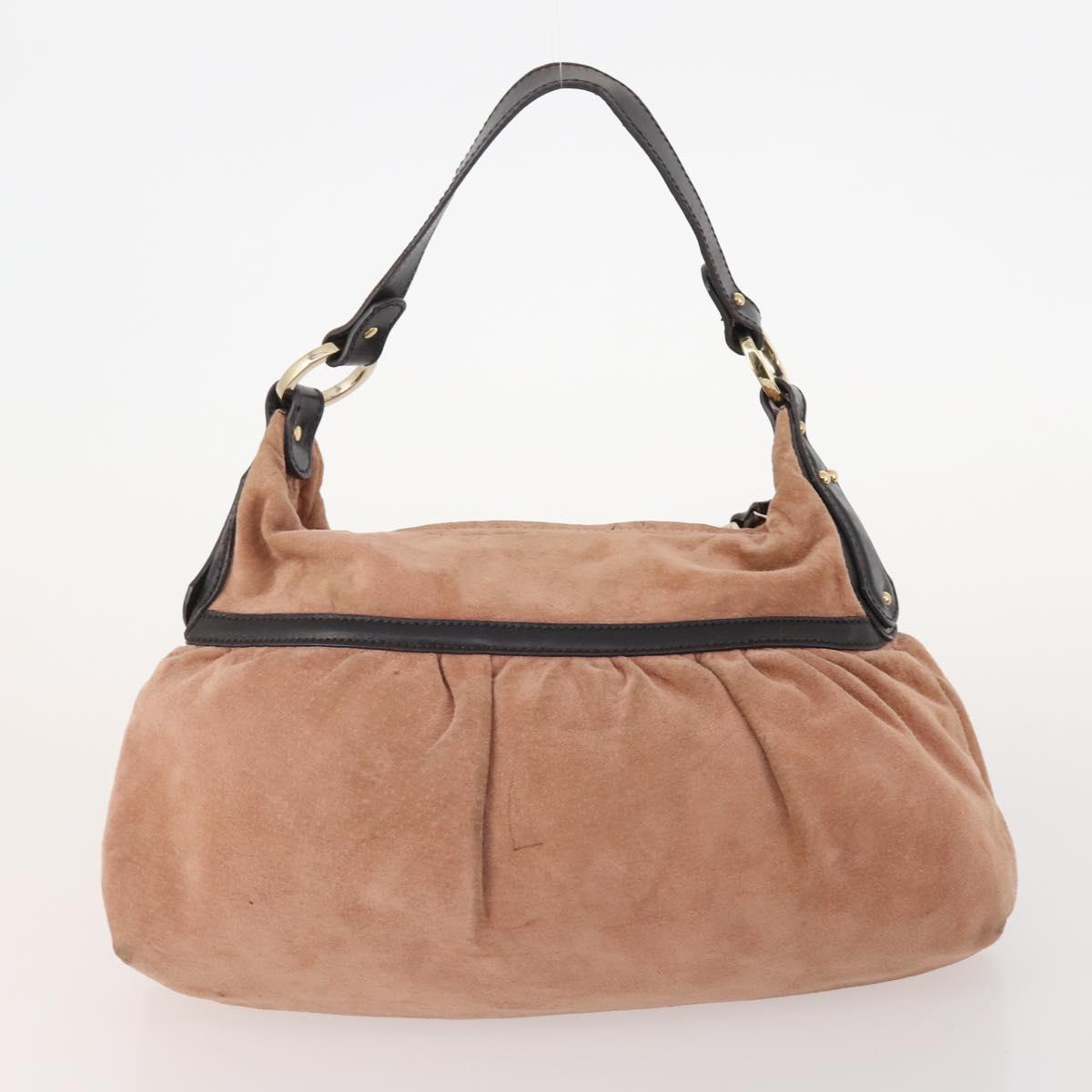 FENDI Zucca Canvas Shoulder Bag Suede PVC 4 Set Black Brown pink Auth fm5351