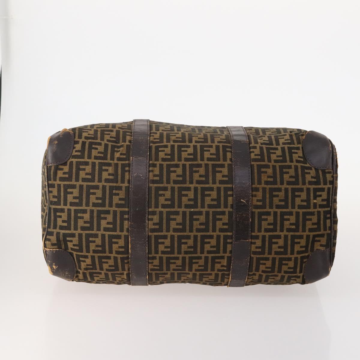 FENDI Zucca Canvas Shoulder Bag Suede PVC 4 Set Black Brown pink Auth fm5351