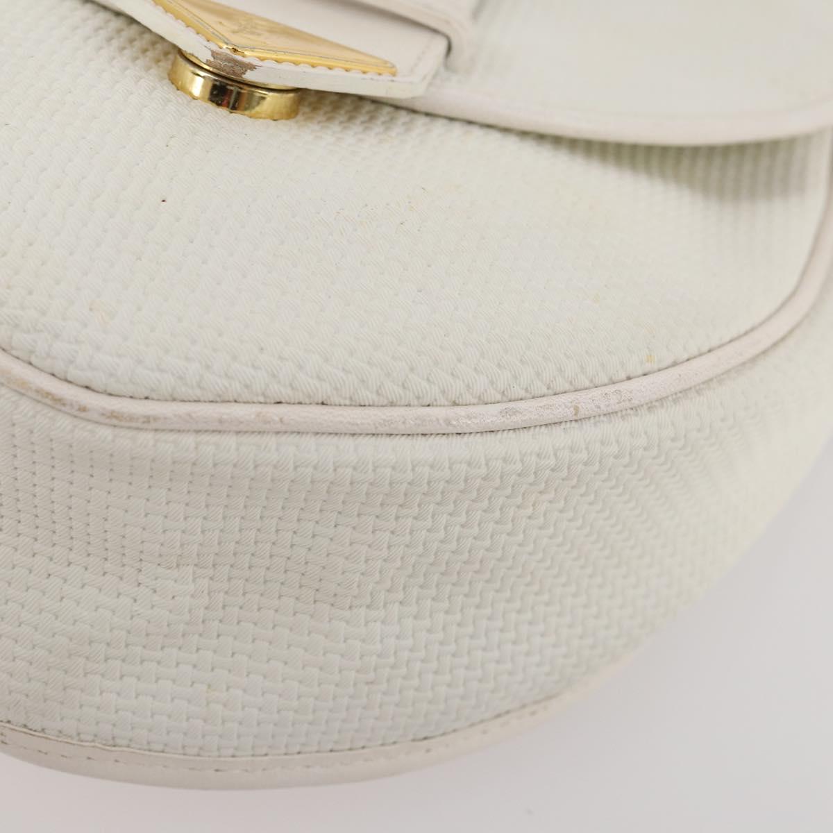 SAINT LAURENT Shoulder Bag PVC 2 Set Brown White Auth fm5353