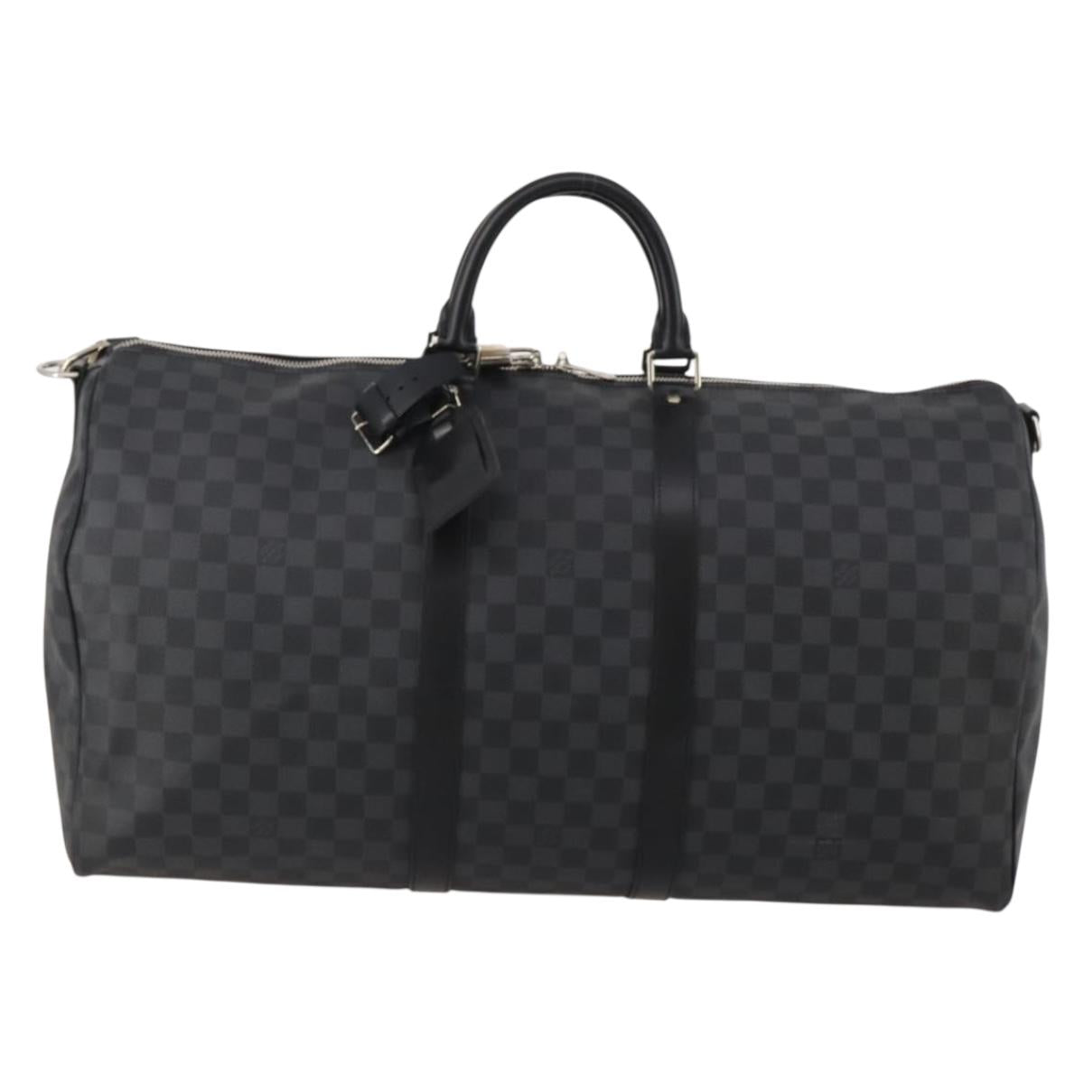 LOUIS VUITTON Damier Graphite Keepall Bandouliere 55 Bag N41413 Auth fm5355SAV