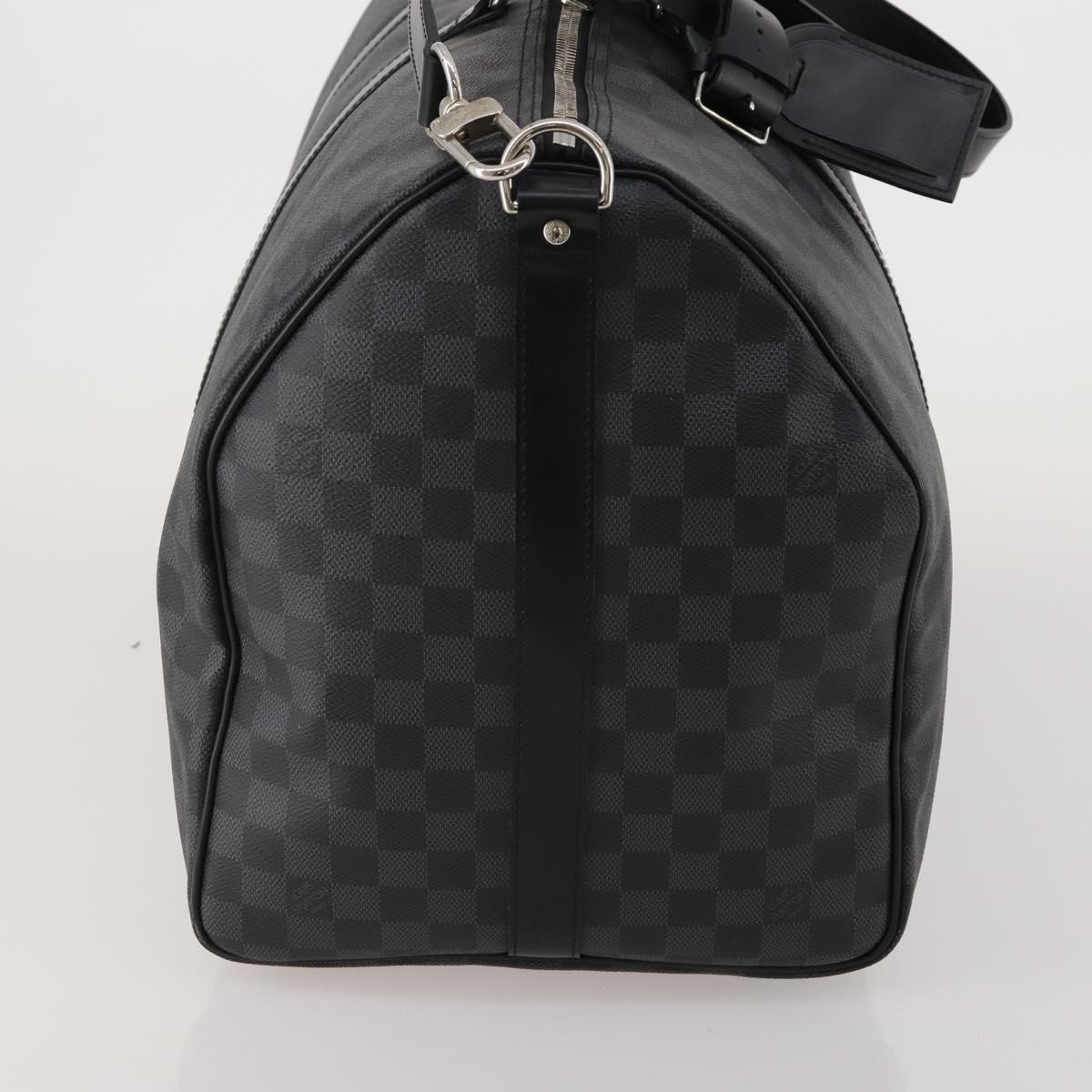 LOUIS VUITTON Damier Graphite Keepall Bandouliere 55 Bag N41413 Auth fm5355SAV