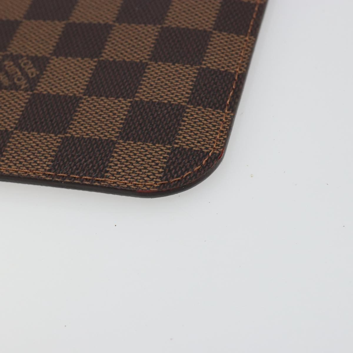 LOUIS VUITTON Damier Ebene Neverfull MM Pouch LV Auth fm5368