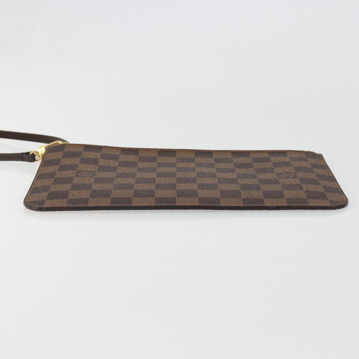 LOUIS VUITTON Damier Ebene Neverfull MM Pouch LV Auth fm5368