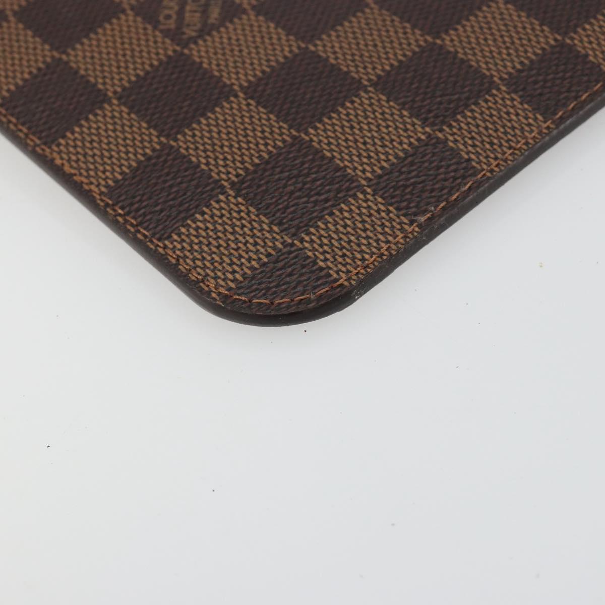 LOUIS VUITTON Damier Ebene Neverfull MM Pouch LV Auth fm5368