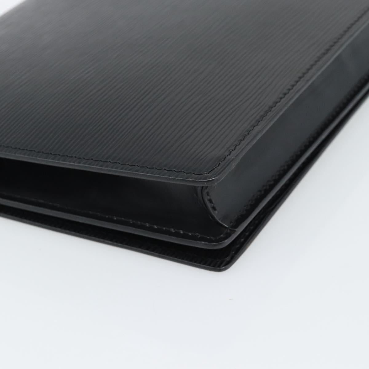 LOUIS VUITTON Epi Trapeze Clutch Bag Black M80165 LV Auth fm5369