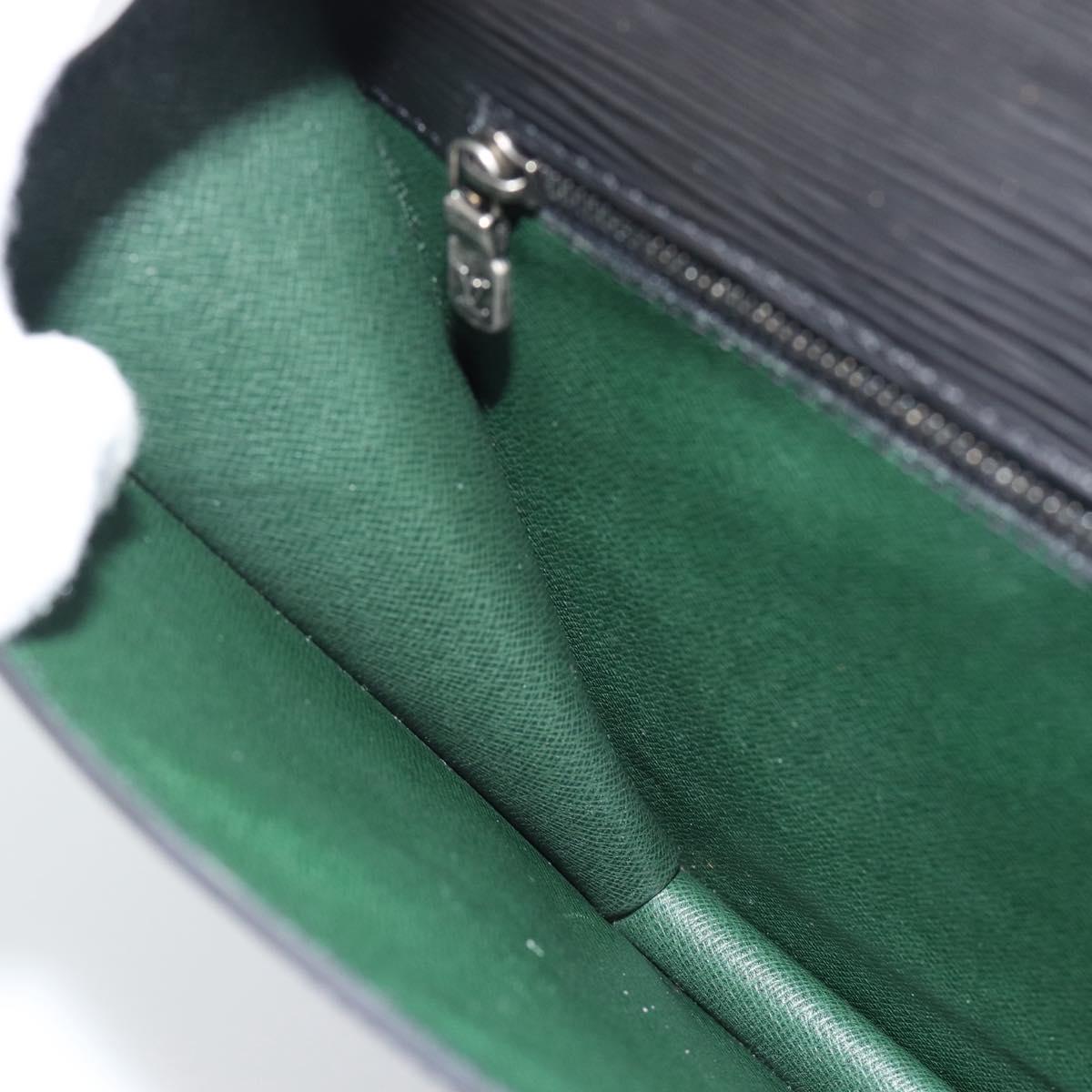 LOUIS VUITTON Epi Trapeze Clutch Bag Black M80165 LV Auth fm5369