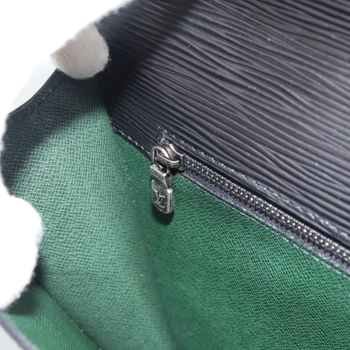 LOUIS VUITTON Epi Trapeze Clutch Bag Black M80165 LV Auth fm5369