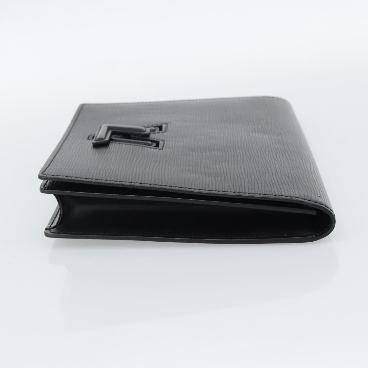 LOUIS VUITTON Epi Trapeze Clutch Bag Black M80165 LV Auth fm5369