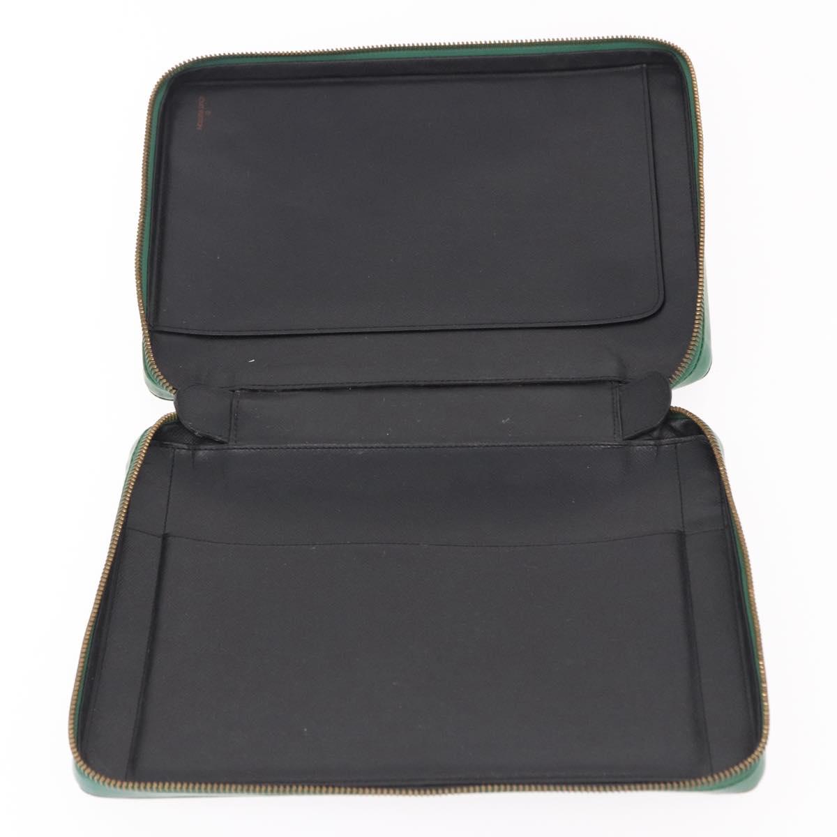 LOUIS VUITTON Epi Agenda Voyage Day Planner Cover Green LV Auth fm5382