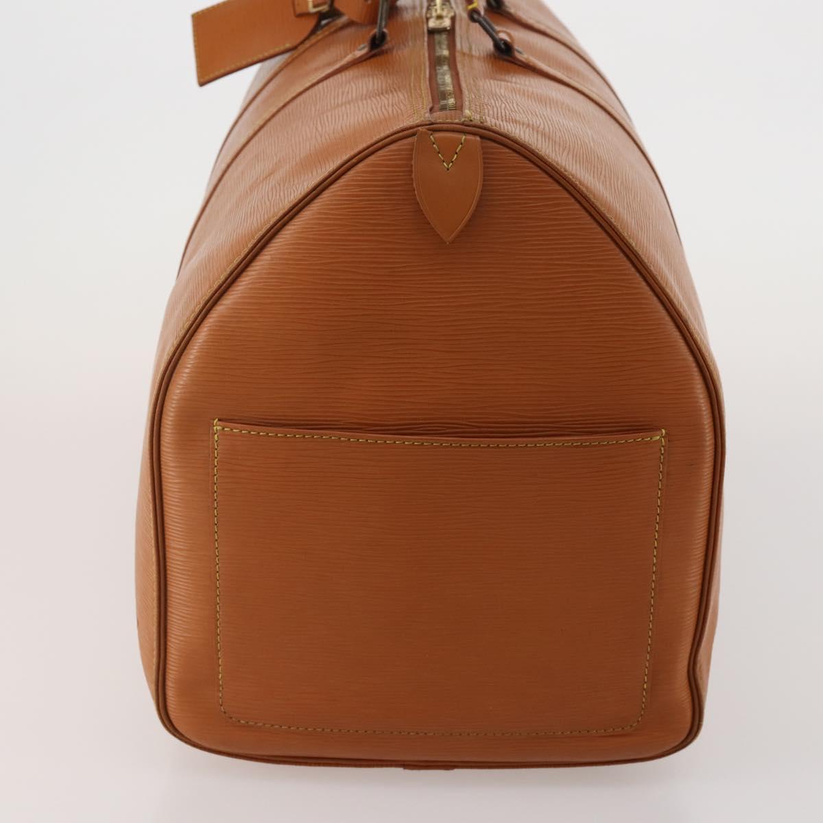 LOUIS VUITTON Epi Keepall 55 Boston Bag Brown M42958 LV Auth fm5388A