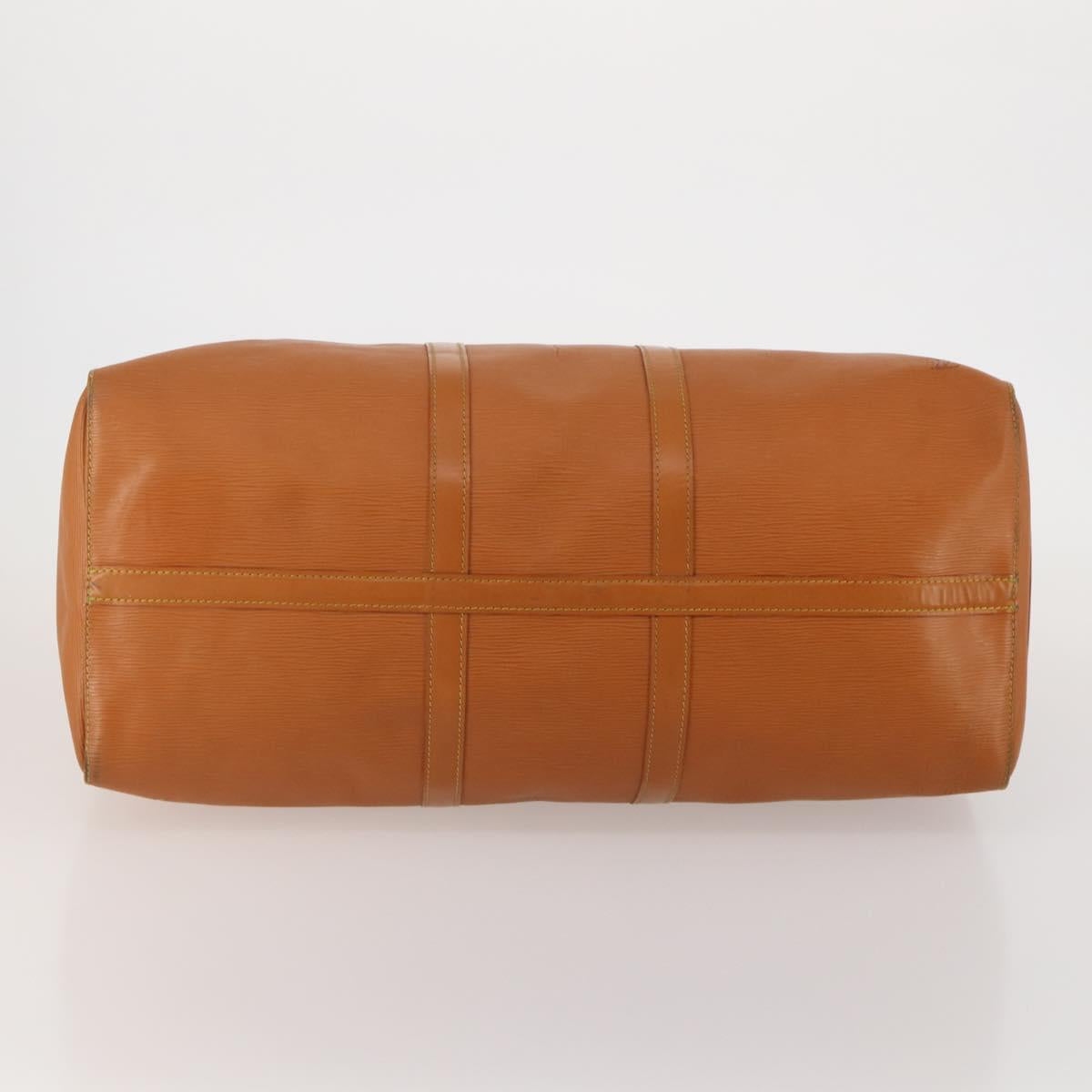 LOUIS VUITTON Epi Keepall 55 Boston Bag Brown M42958 LV Auth fm5388A