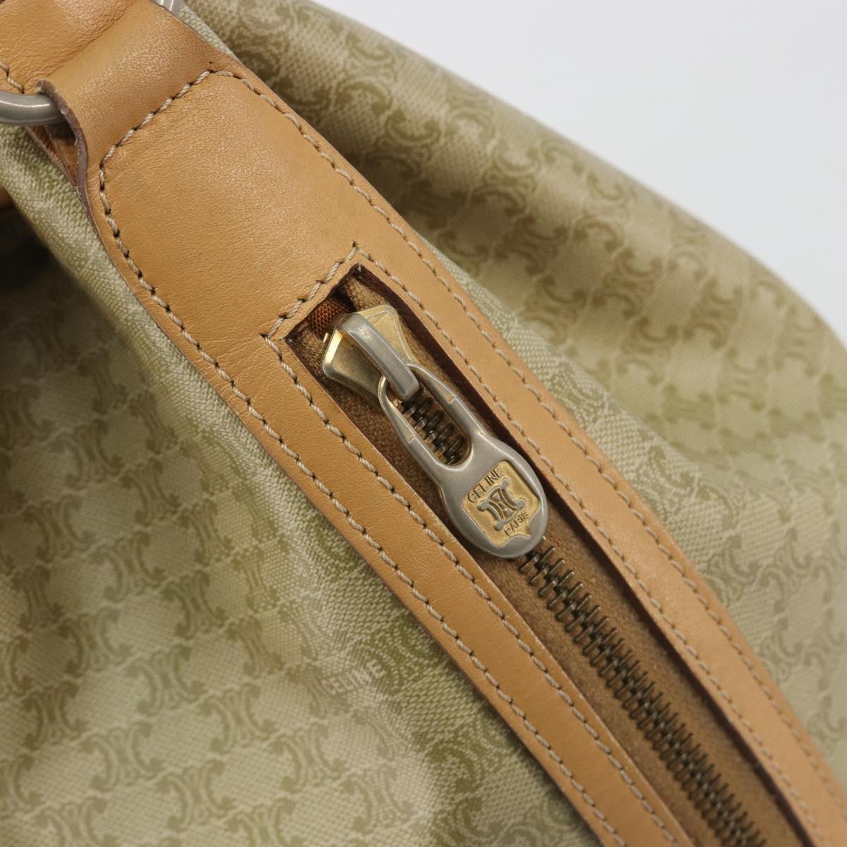 CELINE Macadam Canvas Hand Bag PVC Beige Gold Auth fm5389A
