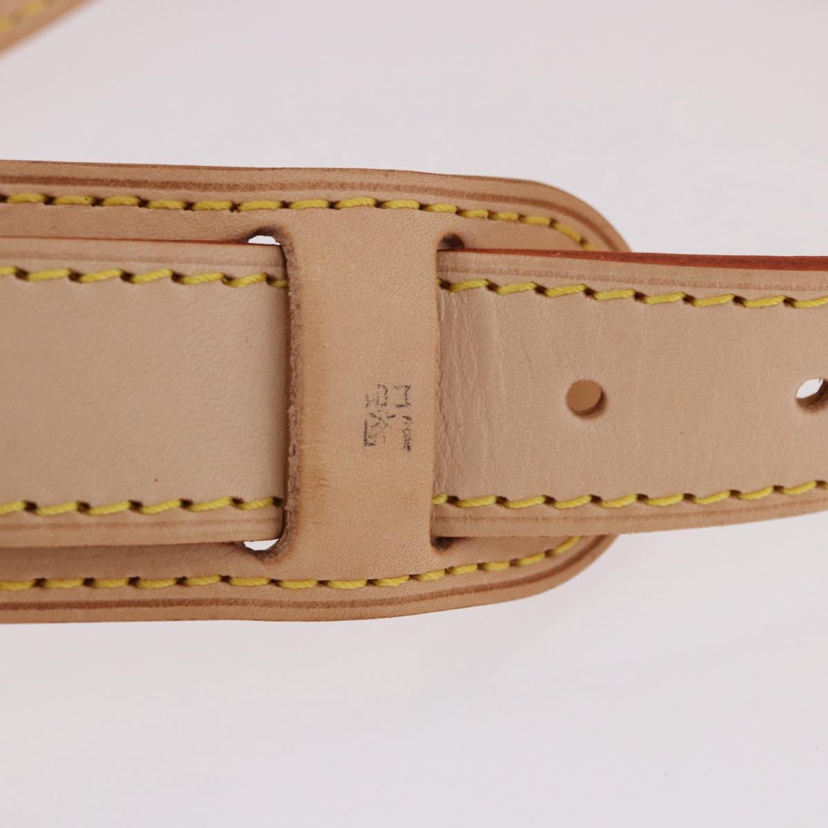 LOUIS VUITTON Adjustable Shoulder Strap Leather 39.4""-47.2"" Beige Auth fm5390
