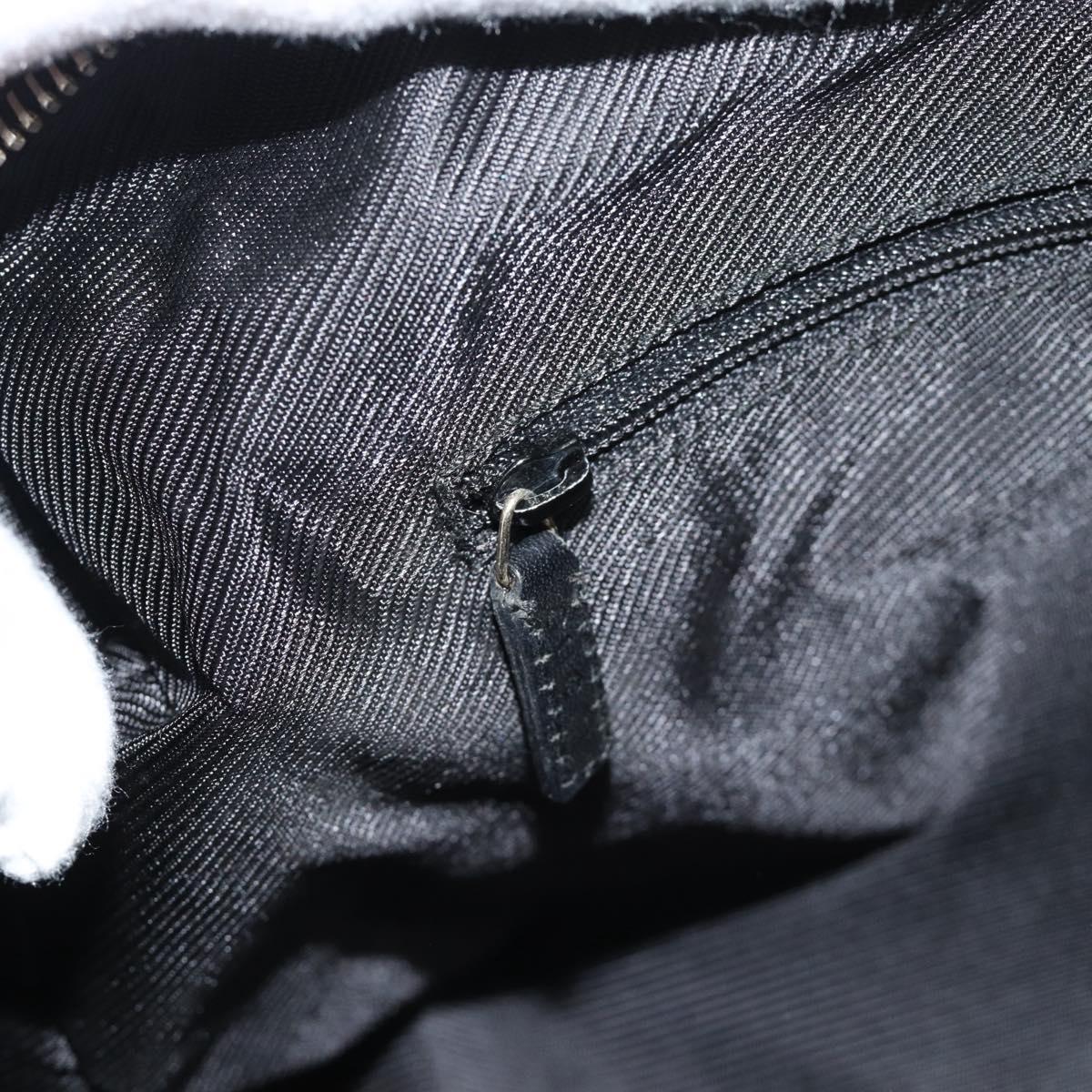 GUCCI GG Canvas Boston Bag Black Gold 000 0846 Auth fm5397V