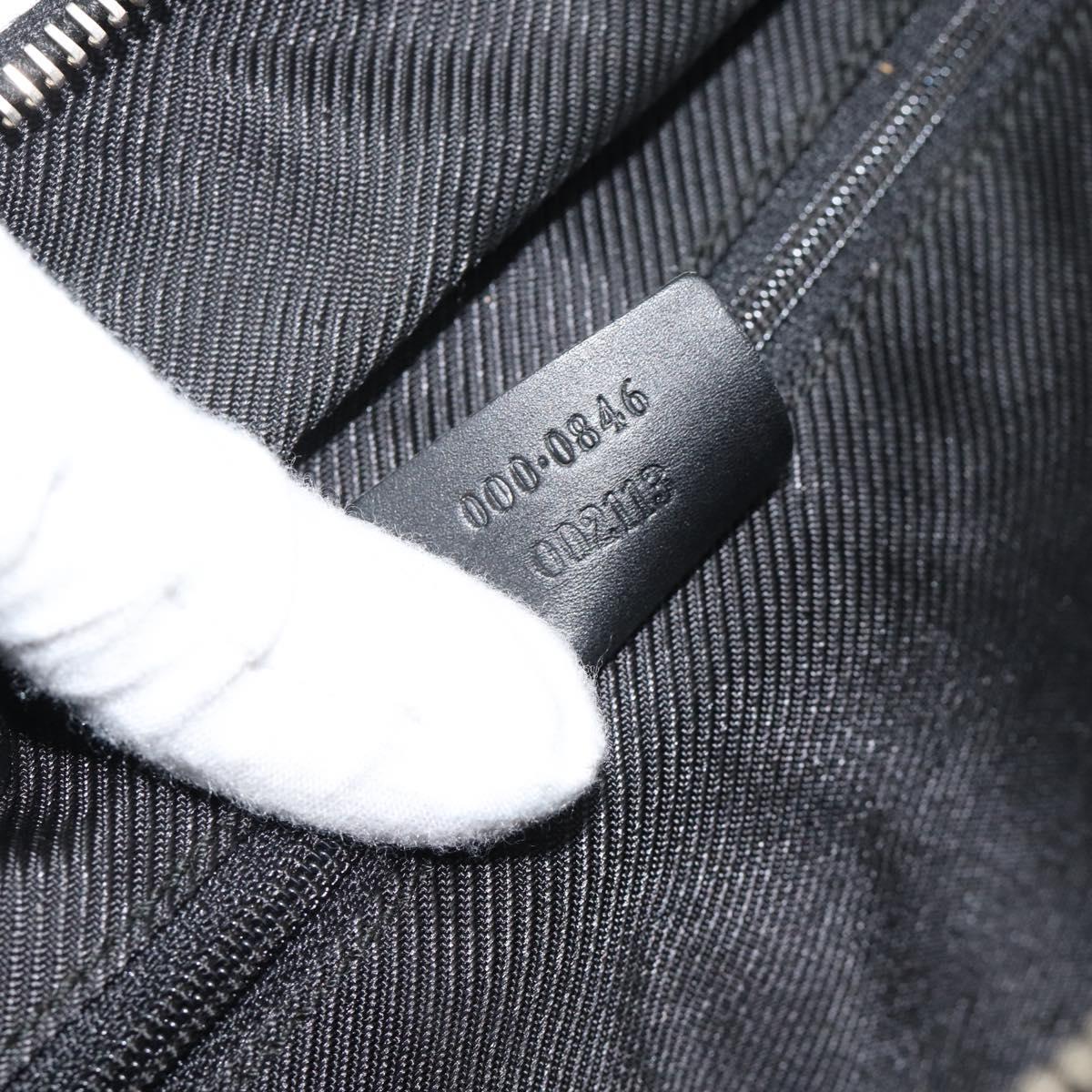GUCCI GG Canvas Boston Bag Black Gold 000 0846 Auth fm5397V