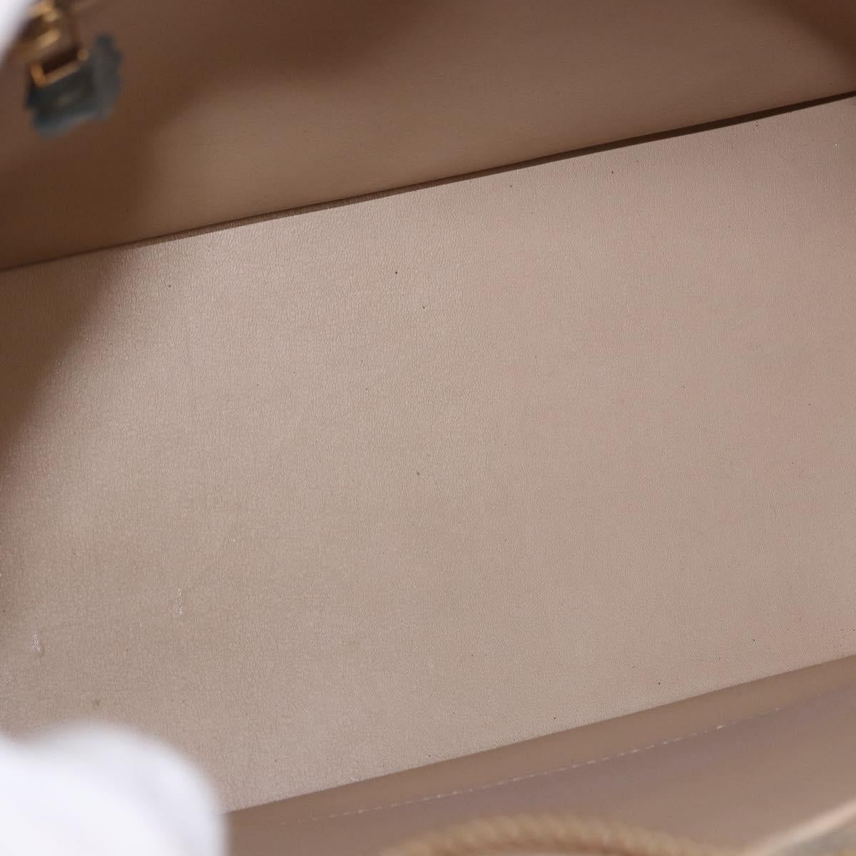 LOUIS VUITTON Monogram Vernis Houston Hand Bag Beige M91004 LV Auth fm5399