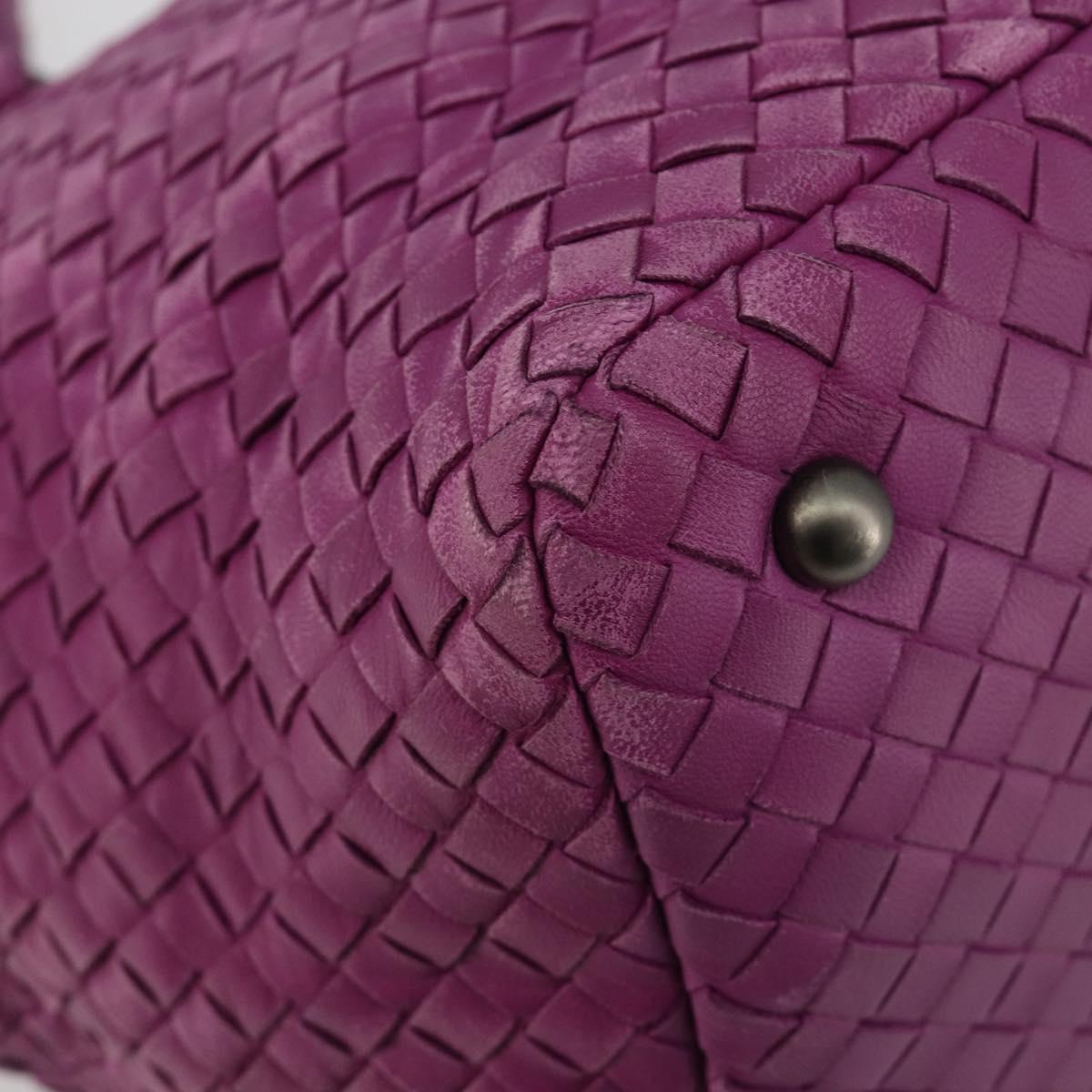BOTTEGA VENETA INTRECCIATO Tote Bag Leather Purple Auth fm5403