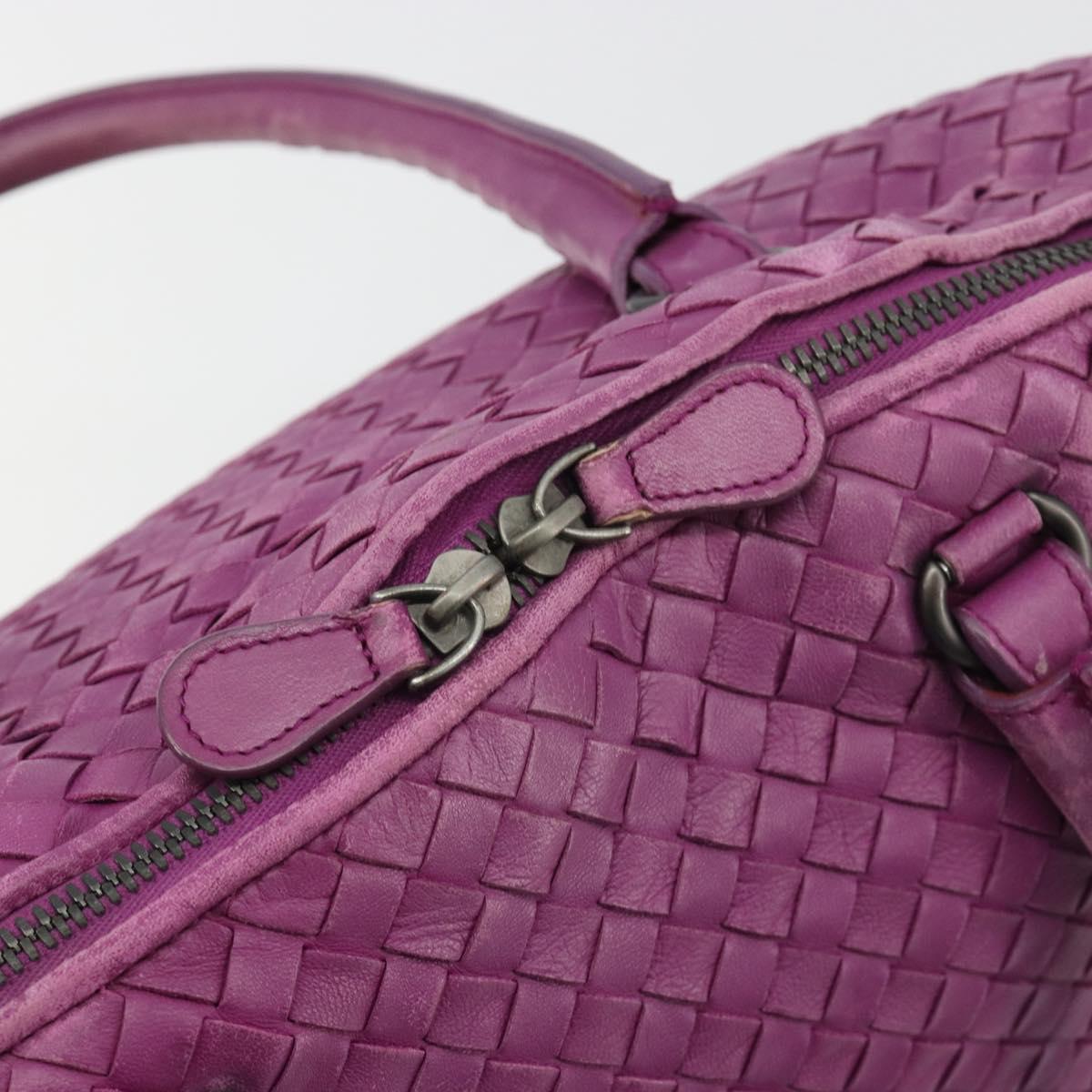 BOTTEGA VENETA INTRECCIATO Tote Bag Leather Purple Auth fm5403