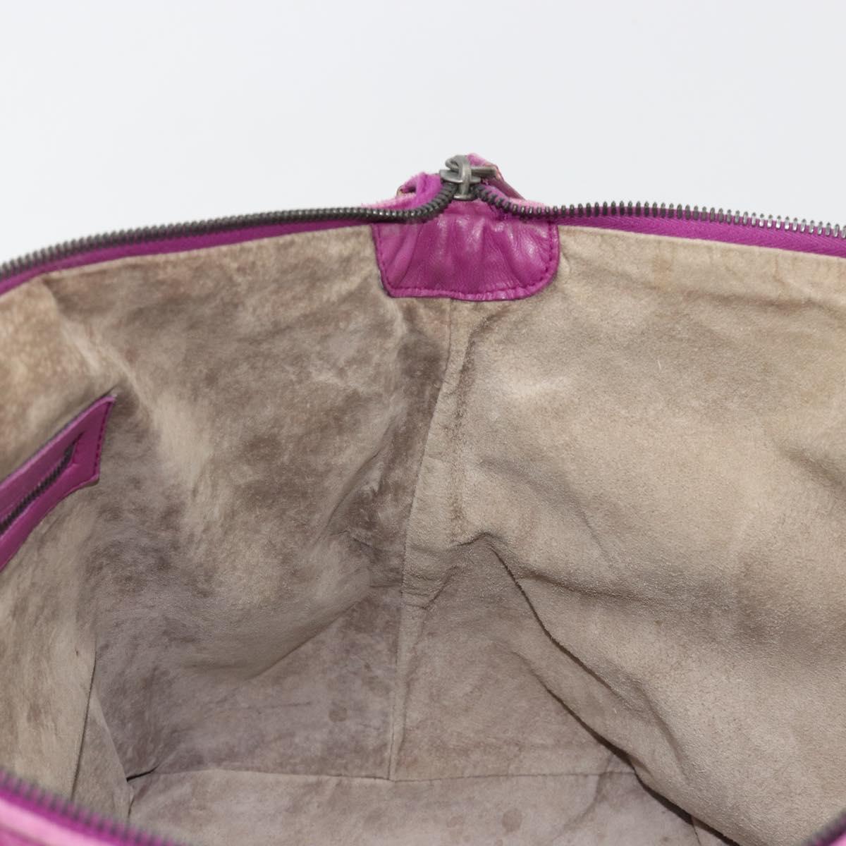 BOTTEGA VENETA INTRECCIATO Tote Bag Leather Purple Auth fm5403