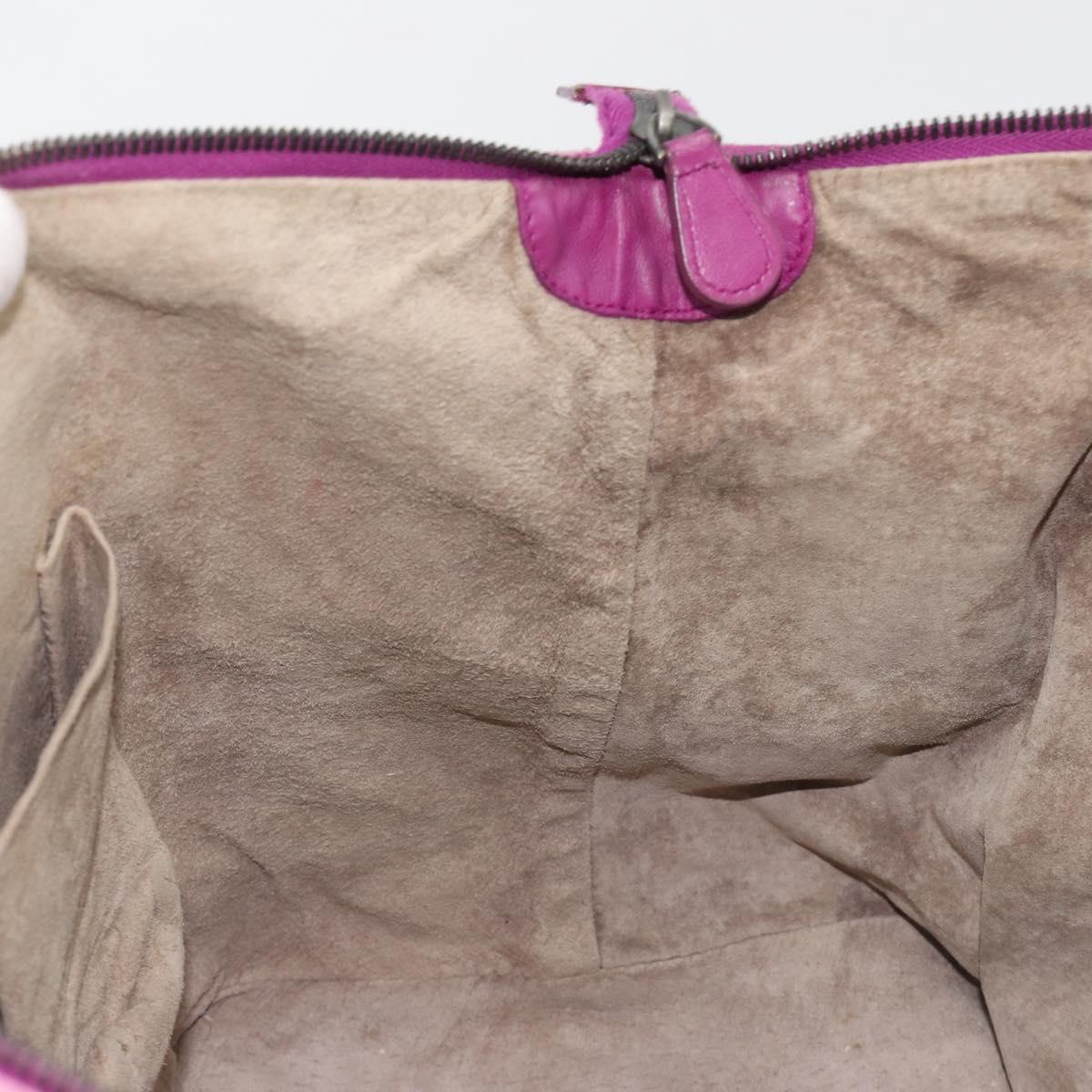 BOTTEGA VENETA INTRECCIATO Tote Bag Leather Purple Auth fm5403
