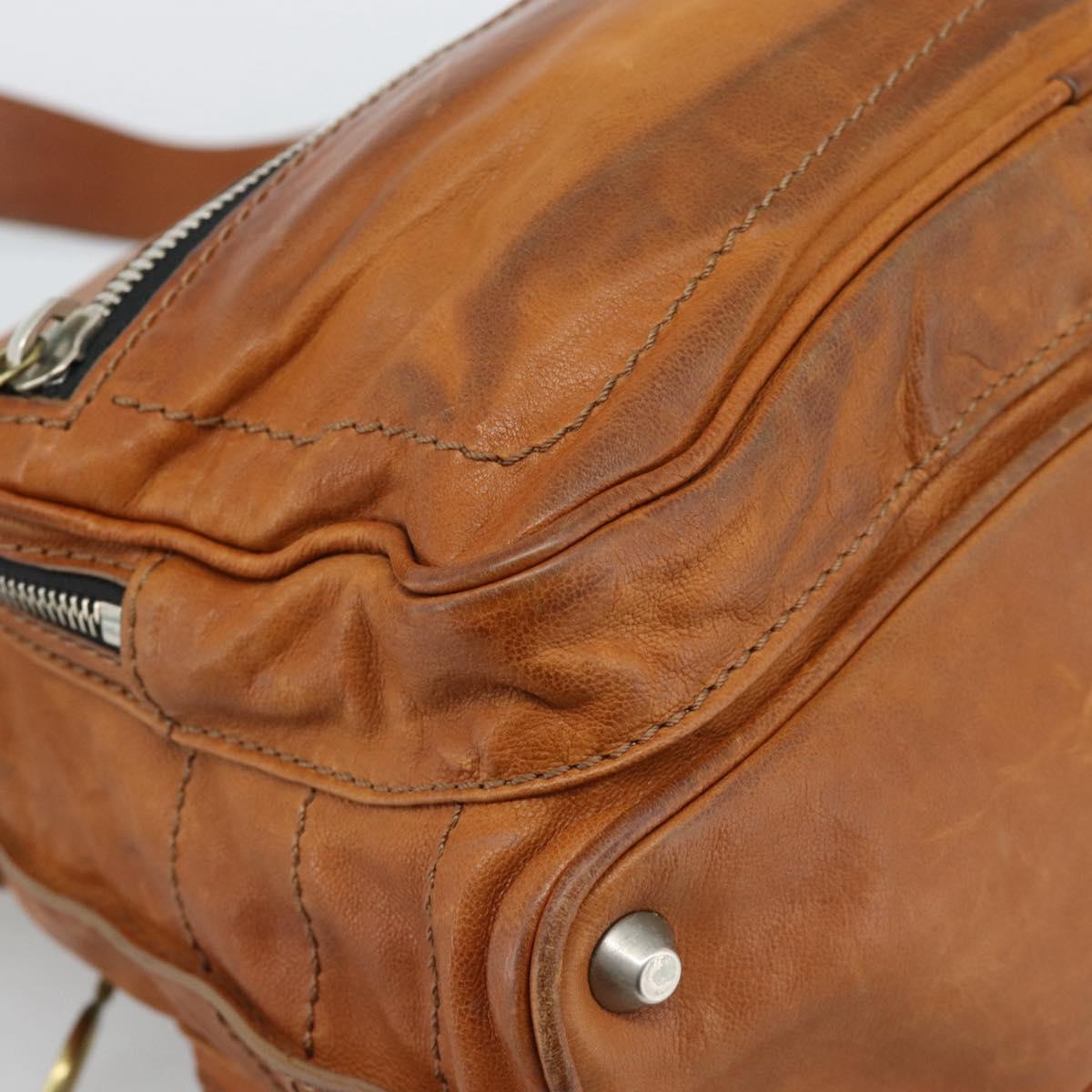 Chloe Betty Shoulder Bag Leather Brown Gold Silver Auth fm5404A