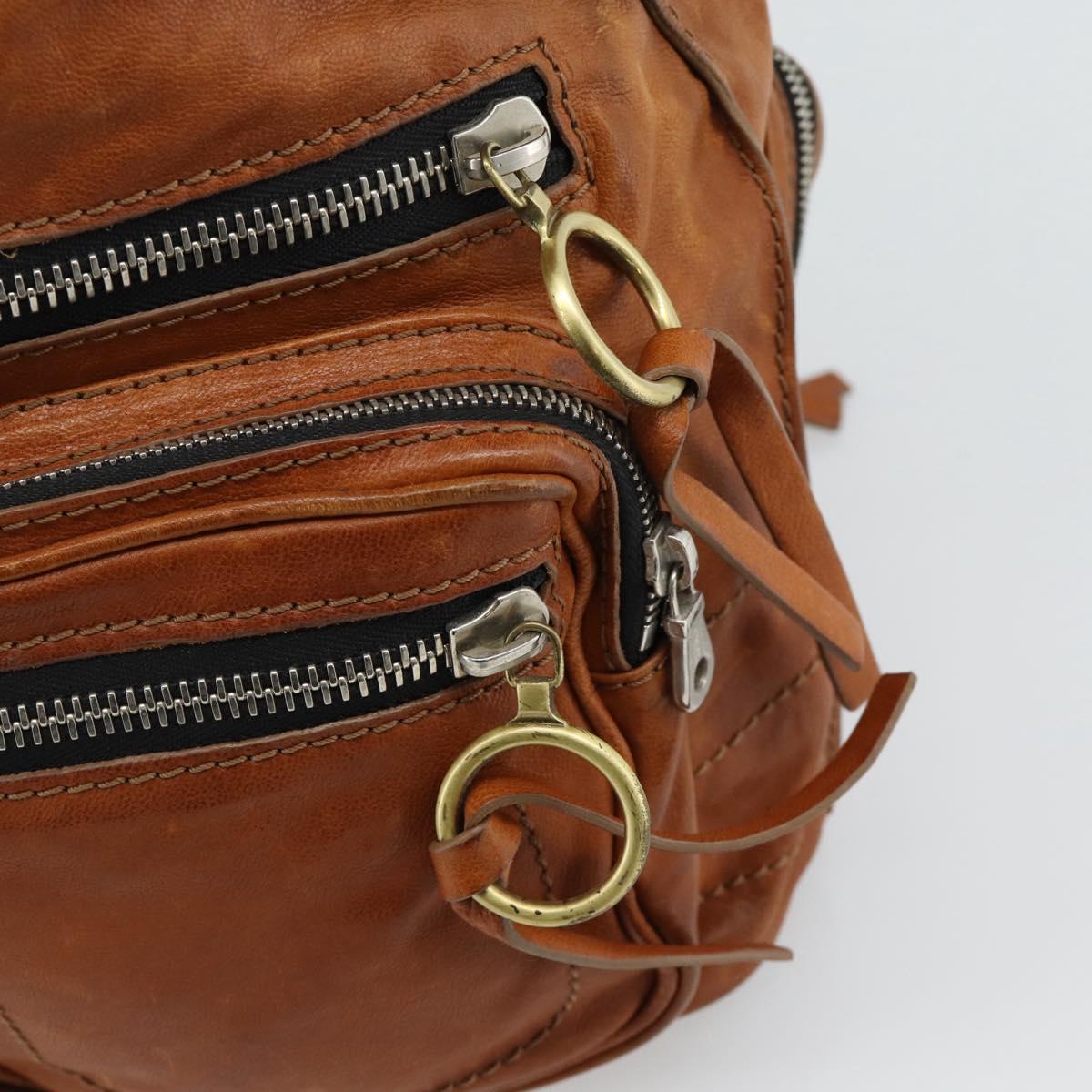 Chloe Betty Shoulder Bag Leather Brown Gold Silver Auth fm5404A