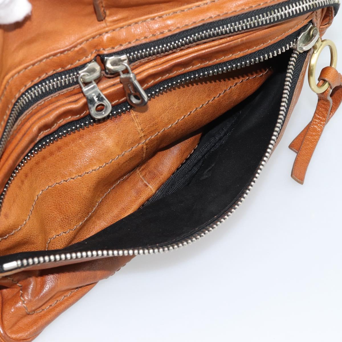 Chloe Betty Shoulder Bag Leather Brown Gold Silver Auth fm5404A