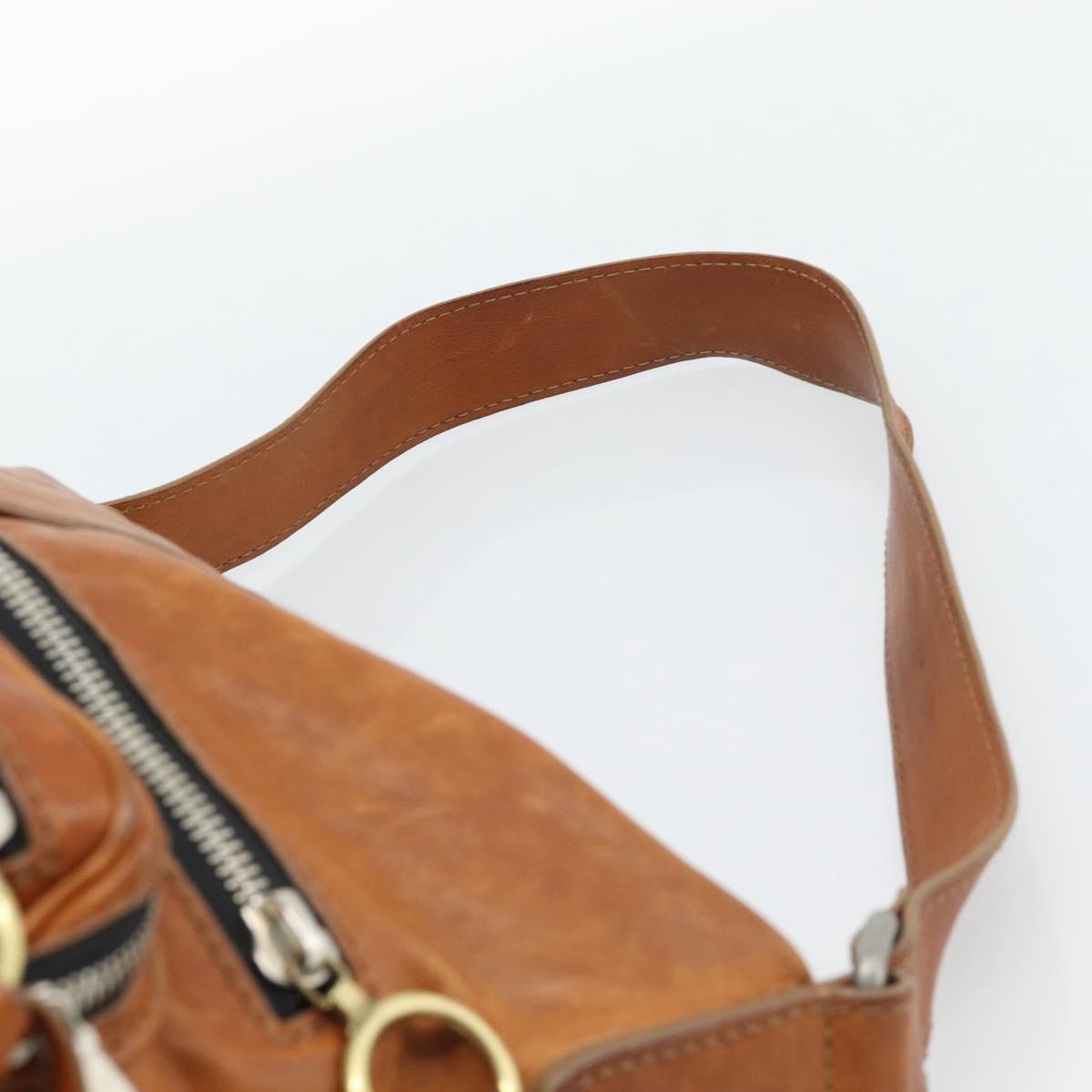 Chloe Betty Shoulder Bag Leather Brown Gold Silver Auth fm5404A