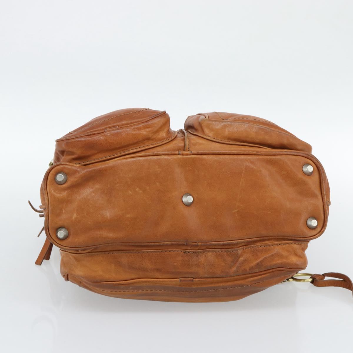 Chloe Betty Shoulder Bag Leather Brown Gold Silver Auth fm5404A