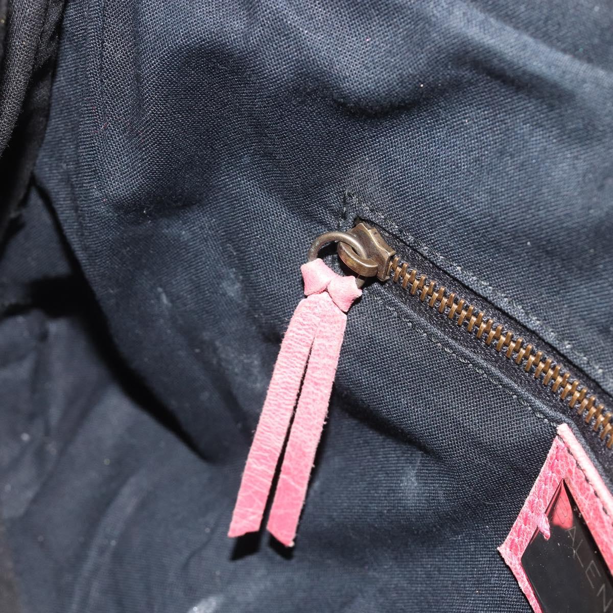 BALENCIAGA The First Hand Bag Leather 2way Pink 103208 6643 Auth fm5411V