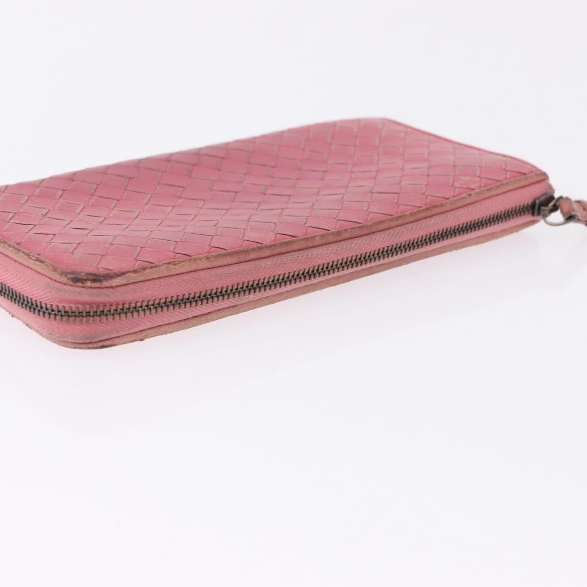 BOTTEGAVENETA INTRECCIATO Wallet Leather 4 Set Pink Brown black Auth fm5424