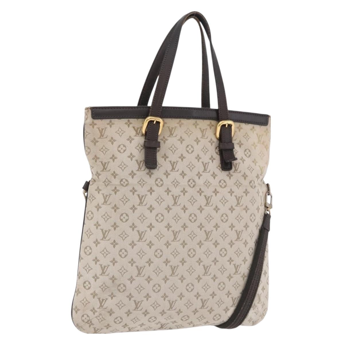 LOUIS VUITTON Monogram Mini Francoise Tote Bag 2way Khaki M92209 LV Auth fm5439